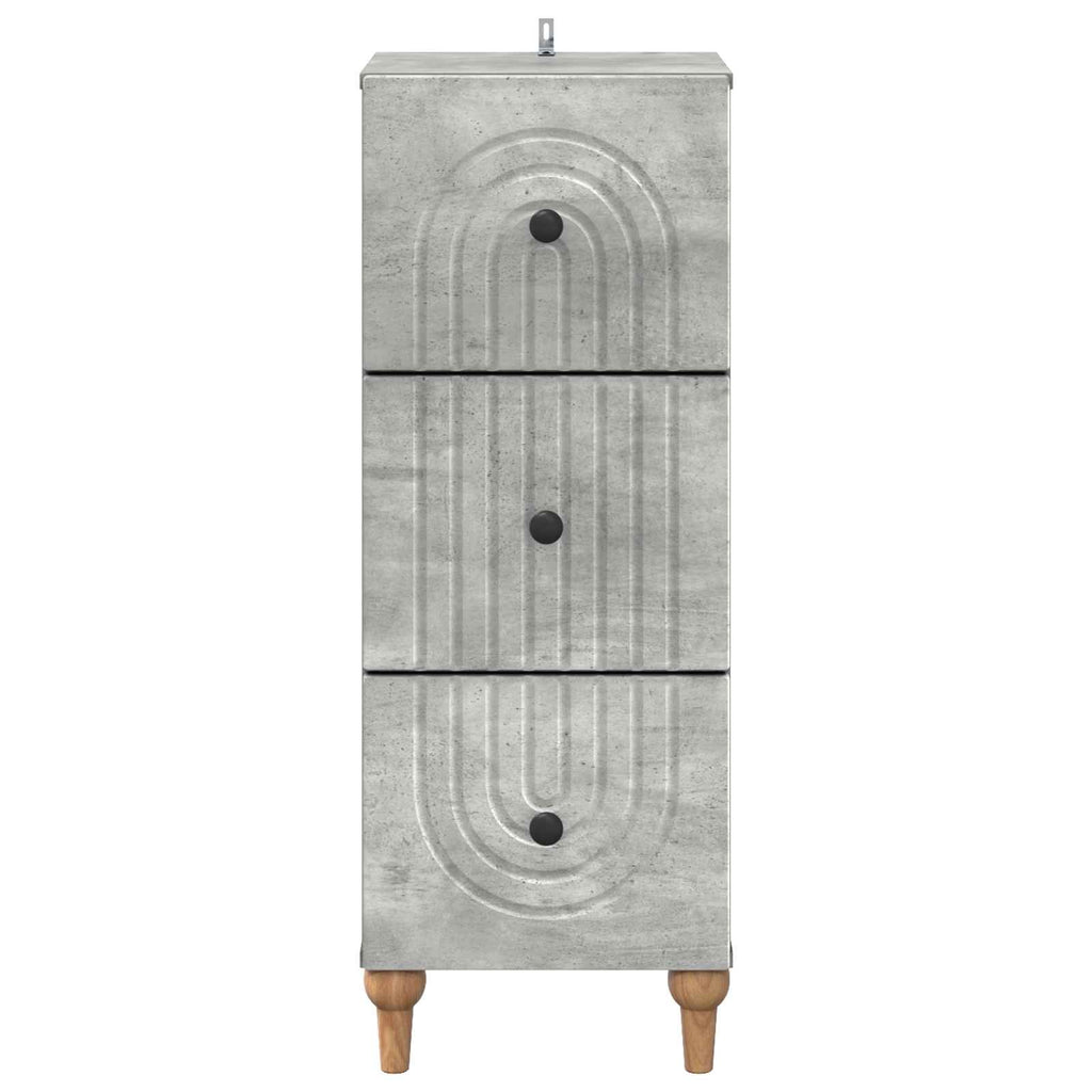 vidaXL Szafka z Szufladami Betonowy szary 33 x 34,5 x 90 cm