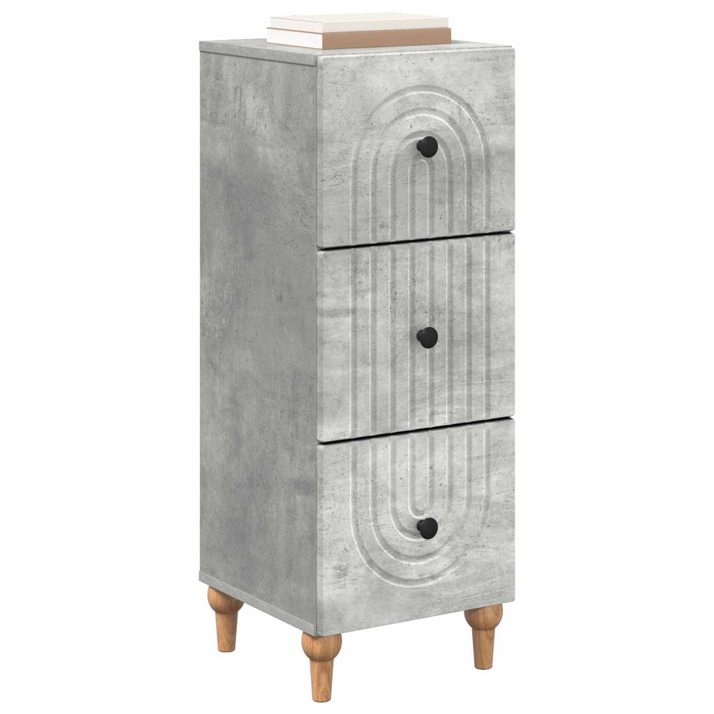 vidaXL Szafka z Szufladami Betonowy szary 33 x 34,5 x 90 cm