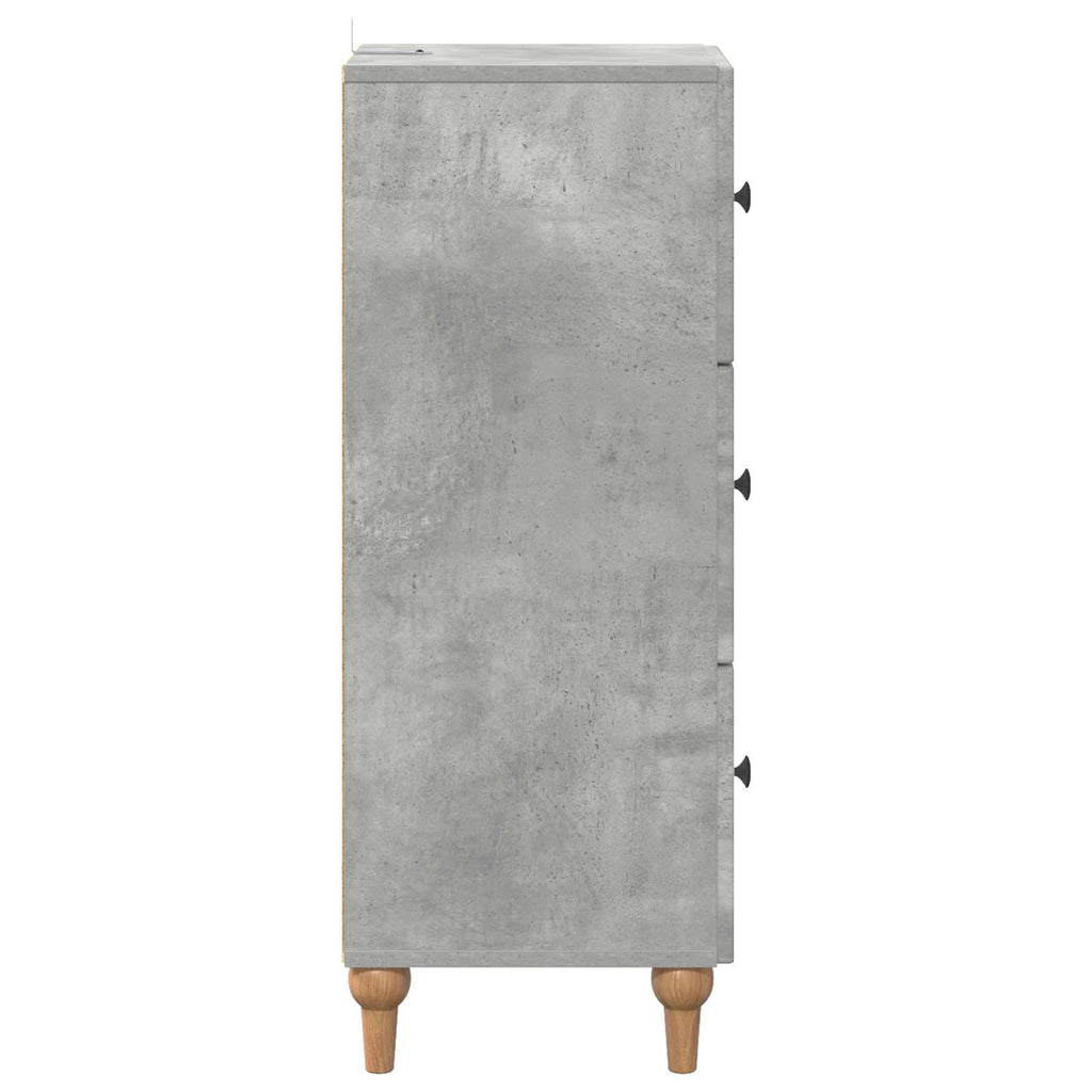 vidaXL Szafka z Szufladami Betonowy szary 33 x 34,5 x 90 cm