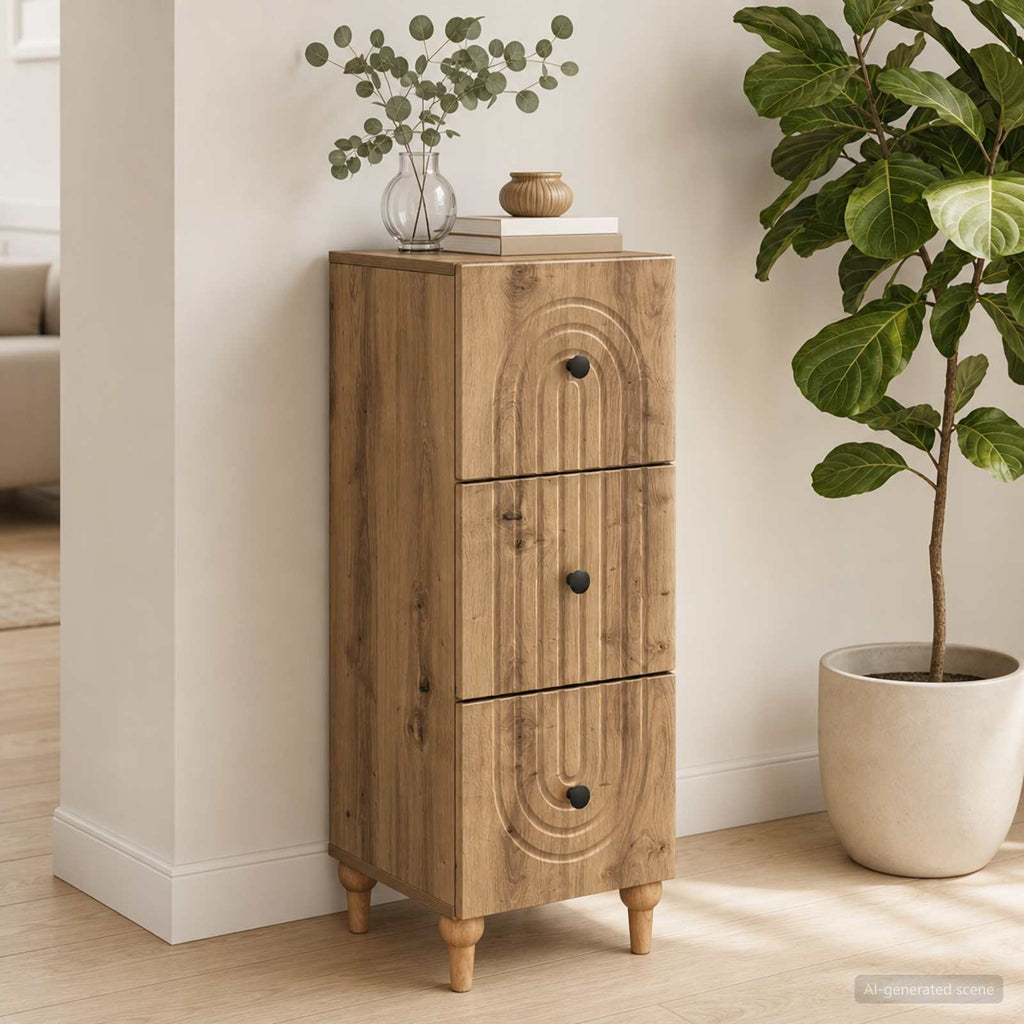 vidaXL Szafka z Szufladami 33 x 34,5 x 90 cm Drewno inżynieryjne