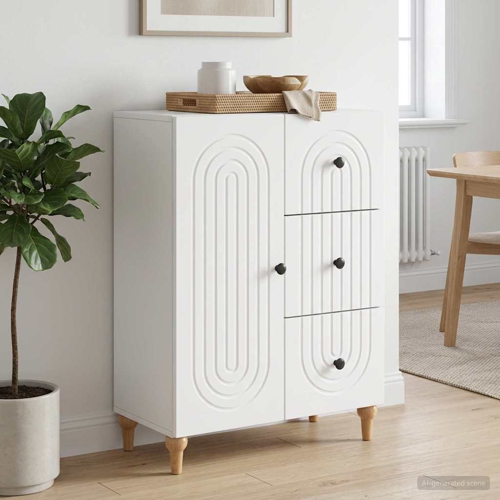 vidaXL Bufet Biały 66 x 34,5 x 90 cm Drewno inżynieryjne