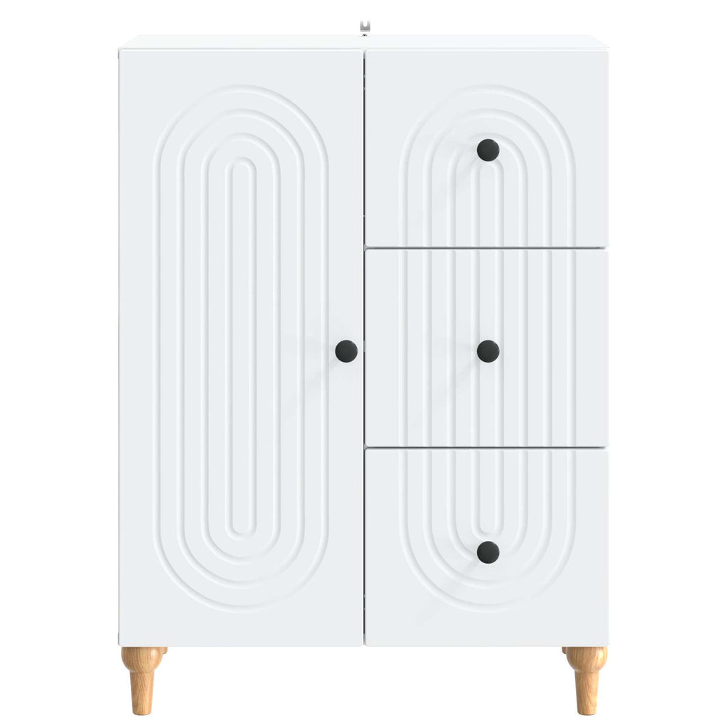 vidaXL Bufet Biały 66 x 34,5 x 90 cm Drewno inżynieryjne
