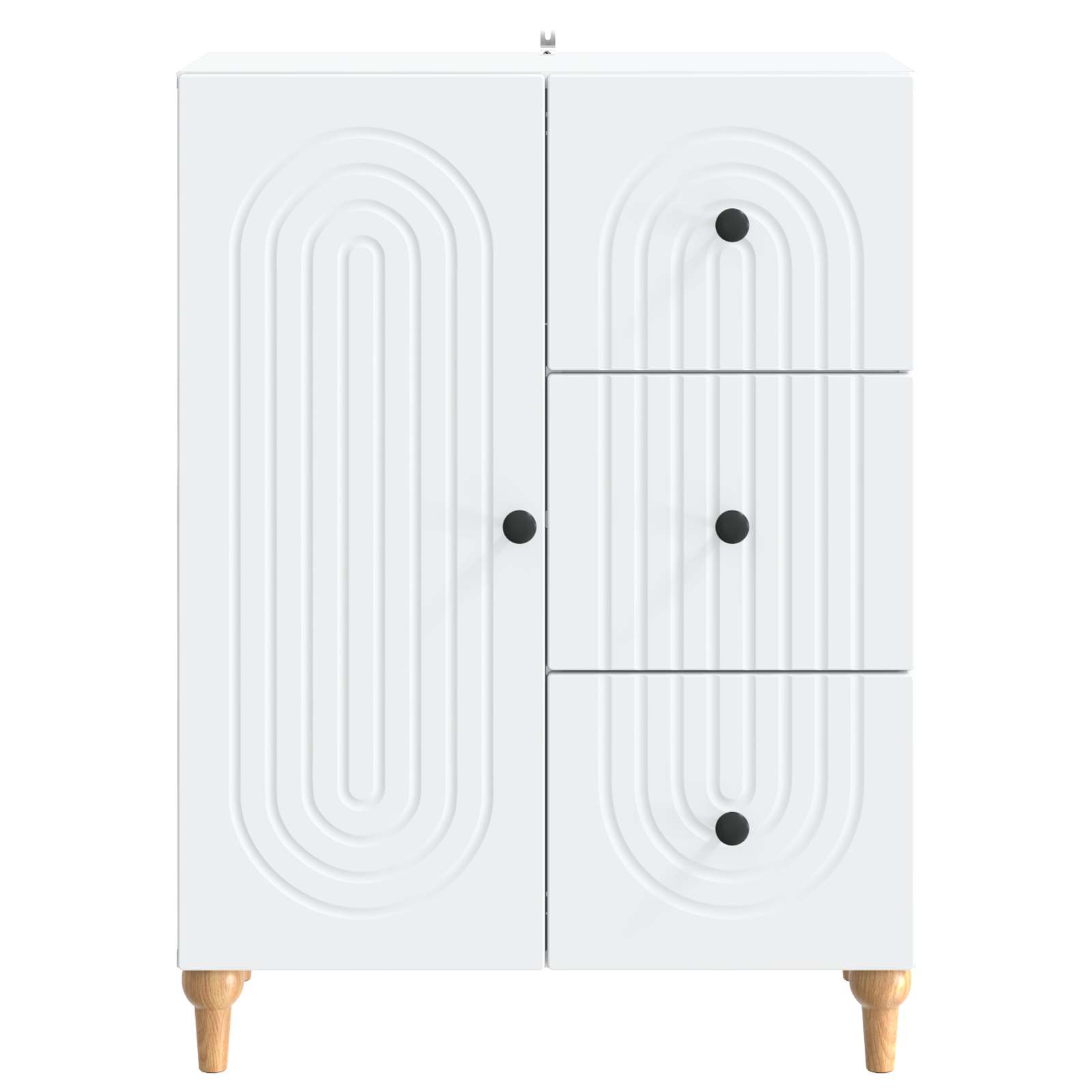 vidaXL Bufet Biały 66 x 34,5 x 90 cm Drewno inżynieryjne