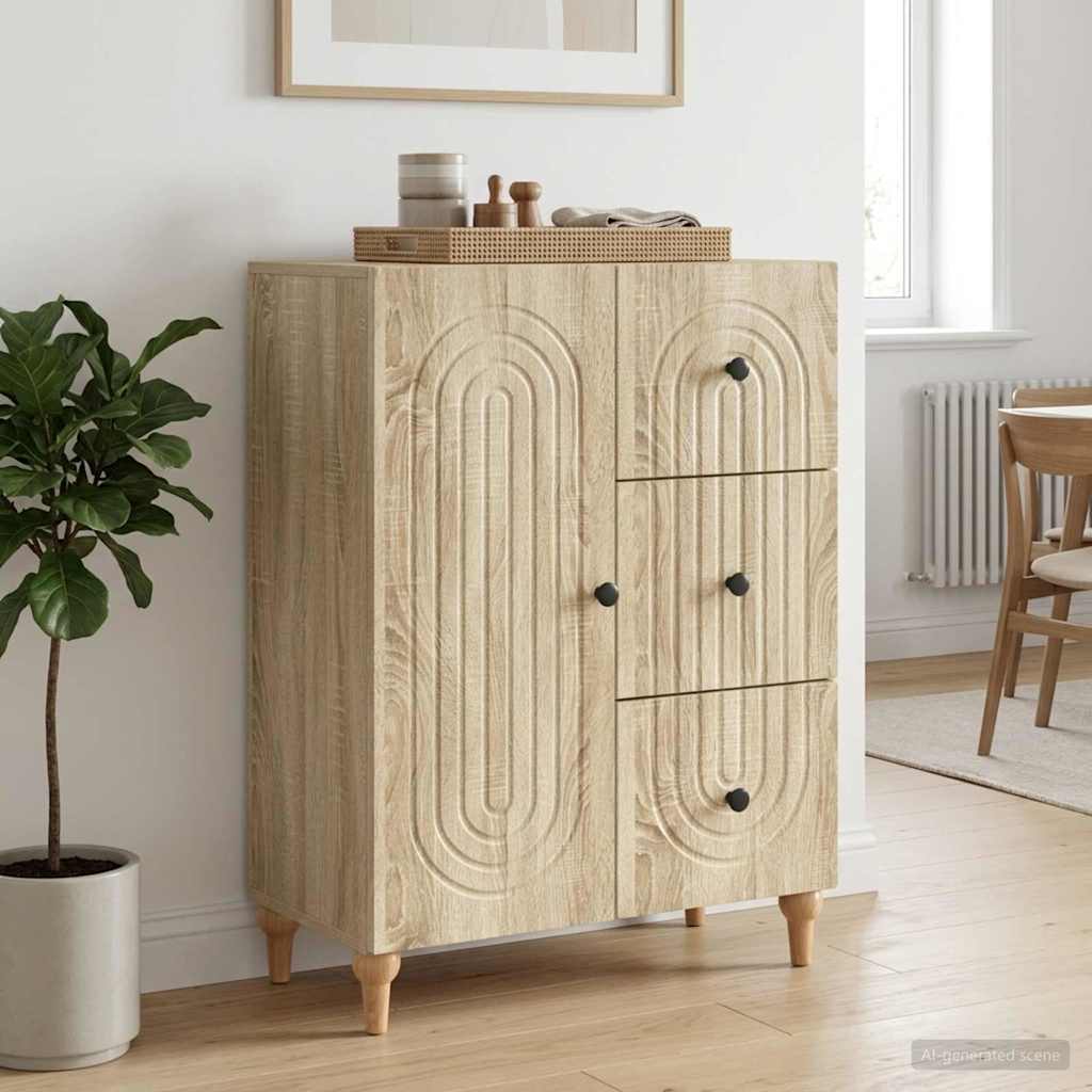 vidaXL Bufet dąb Sonoma 66 x 34,5 x 90 cm Drewno inżynieryjne