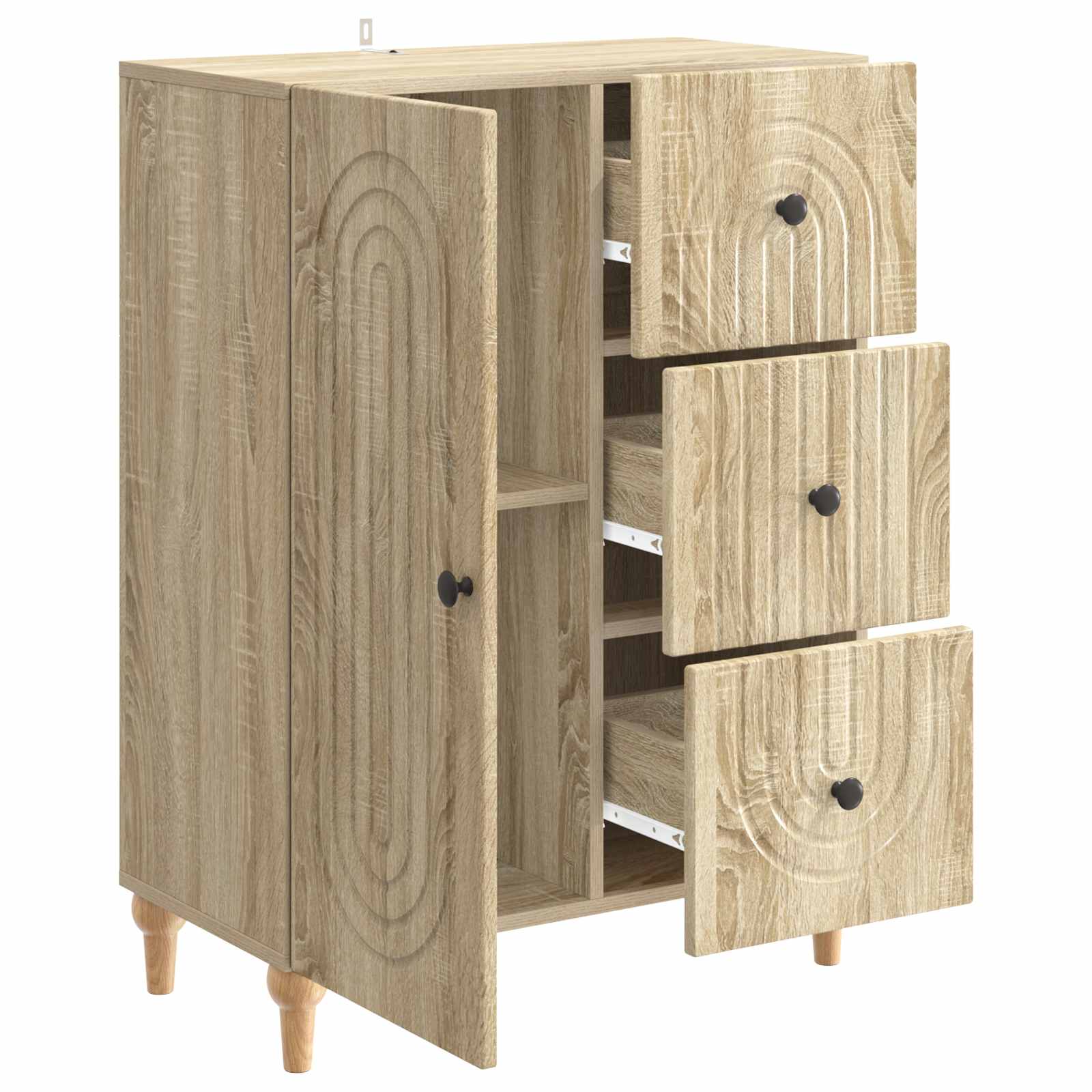 vidaXL Bufet dąb Sonoma 66 x 34,5 x 90 cm Drewno inżynieryjne