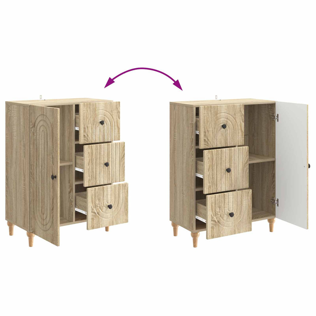 vidaXL Bufet dąb Sonoma 66 x 34,5 x 90 cm Drewno inżynieryjne