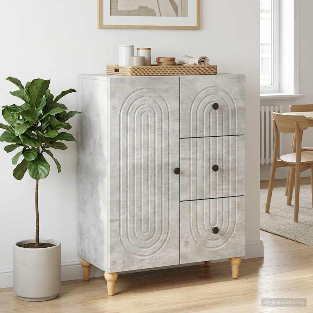 vidaXL Bufet Betonowy szary 66 x 34,5 x 90 cm Drewno inżynieryjne