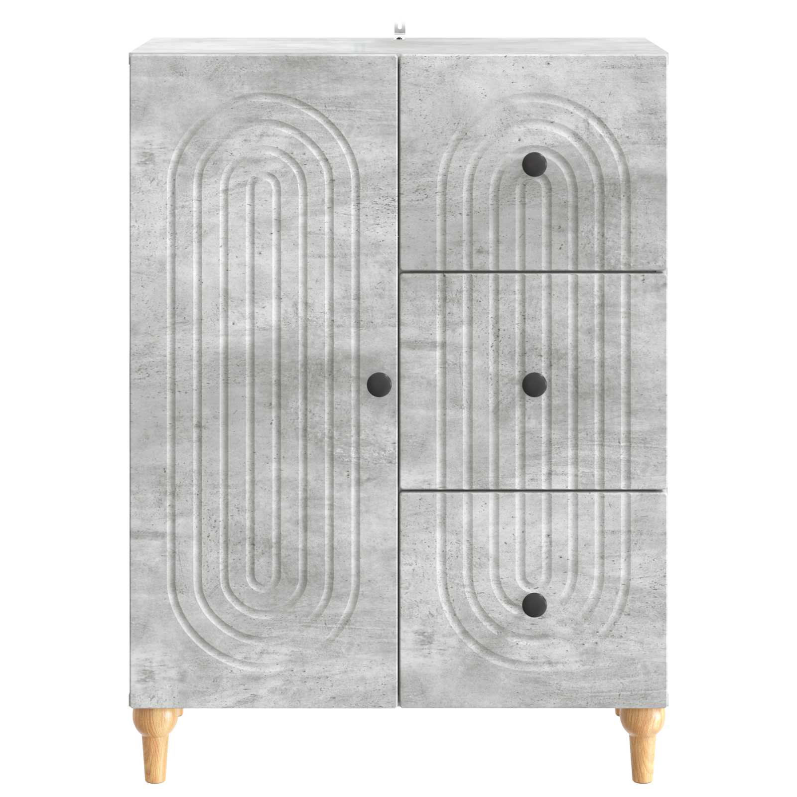vidaXL Bufet Betonowy szary 66 x 34,5 x 90 cm Drewno inżynieryjne