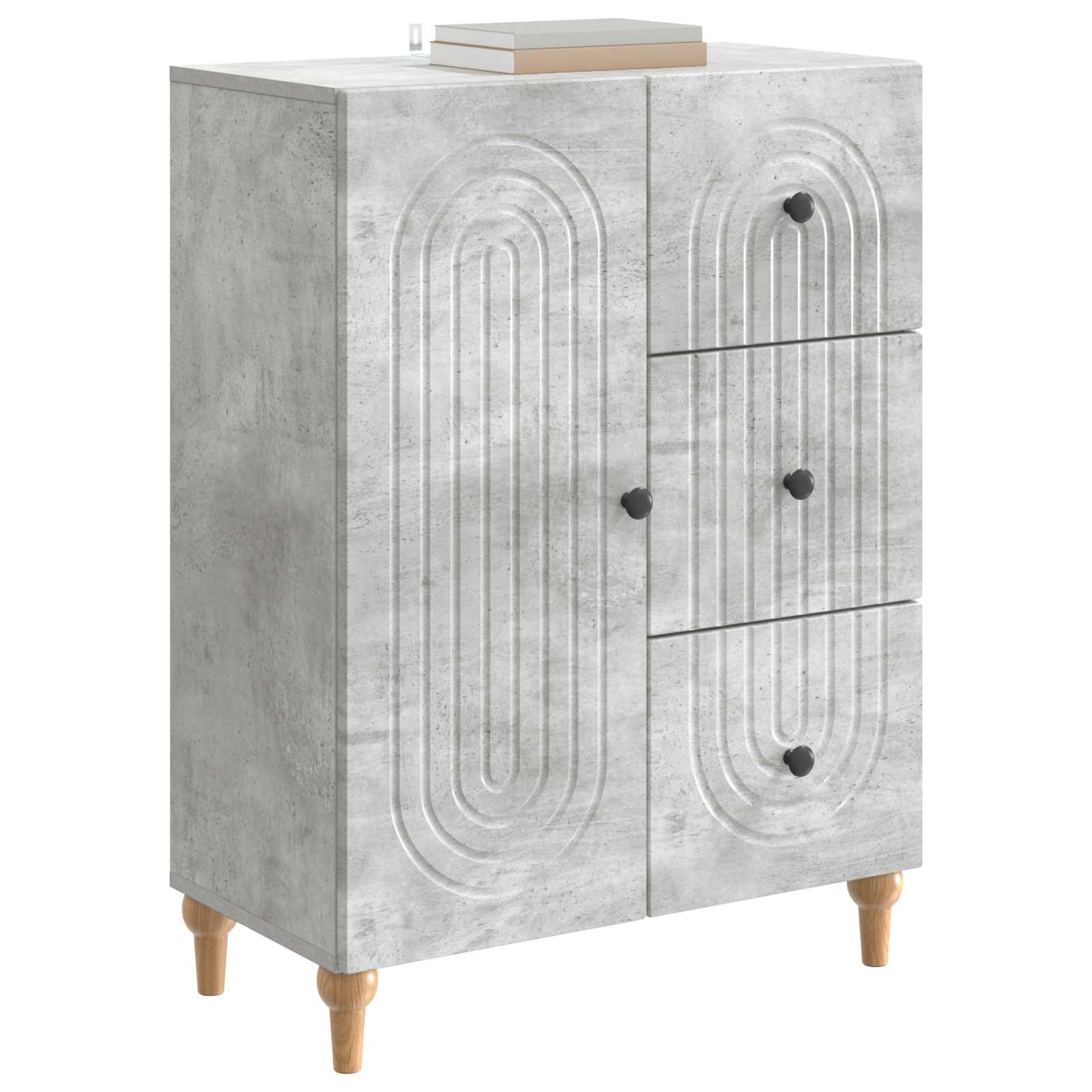 vidaXL Bufet Betonowy szary 66 x 34,5 x 90 cm Drewno inżynieryjne