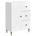 vidaXL Bufet Biały wysoki połysk 66 x 34,5 x 90 cm Drewno inżynieryjne