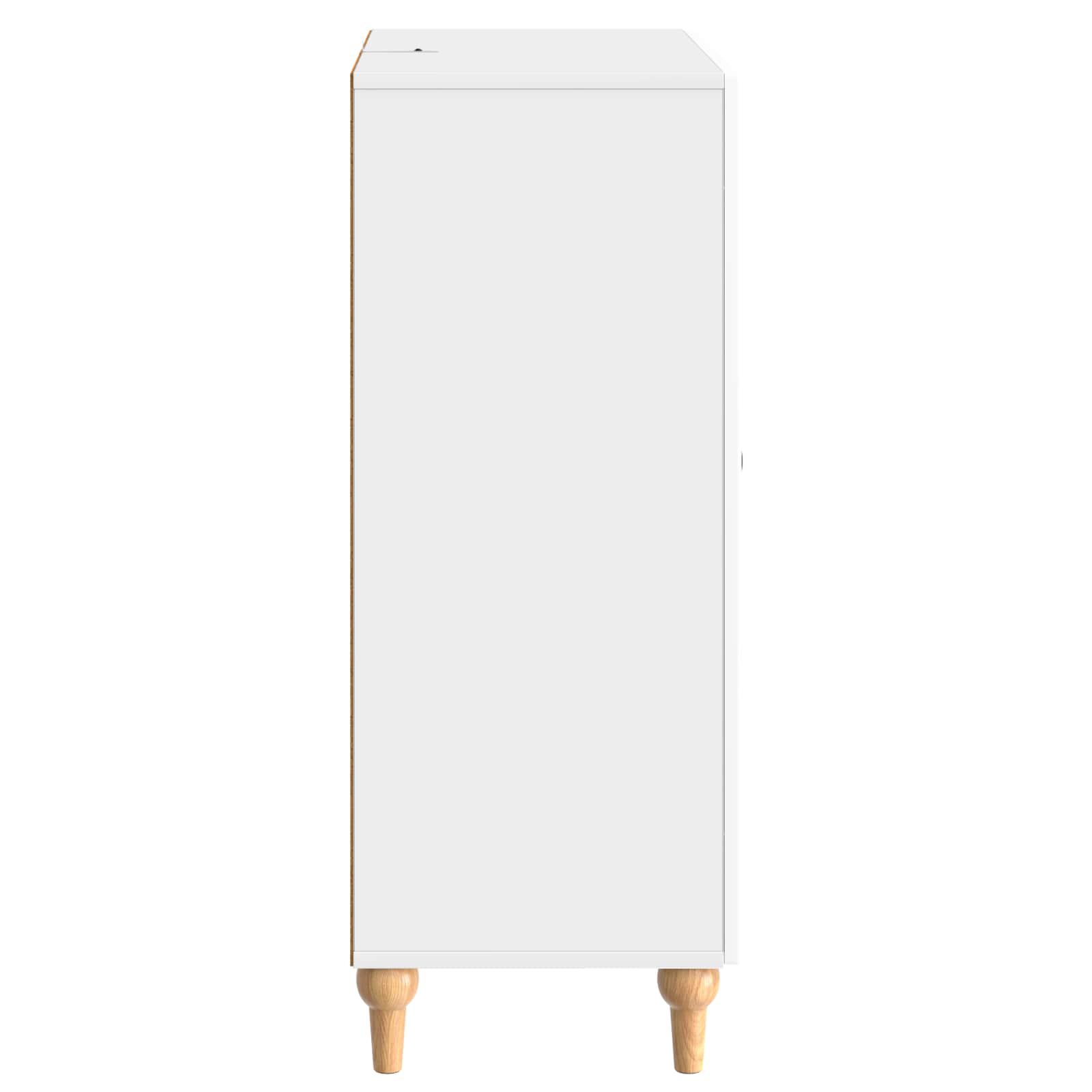 vidaXL Bufet Biały wysoki połysk 66 x 34,5 x 90 cm Drewno inżynieryjne