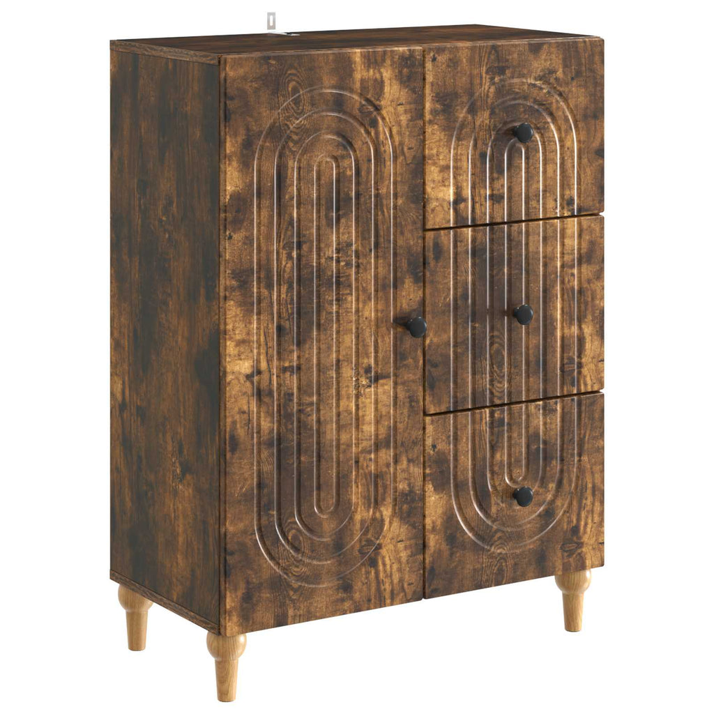 vidaXL Bufet Dąb wędzony 66 x 34,5 x 90 cm Drewno inżynieryjne