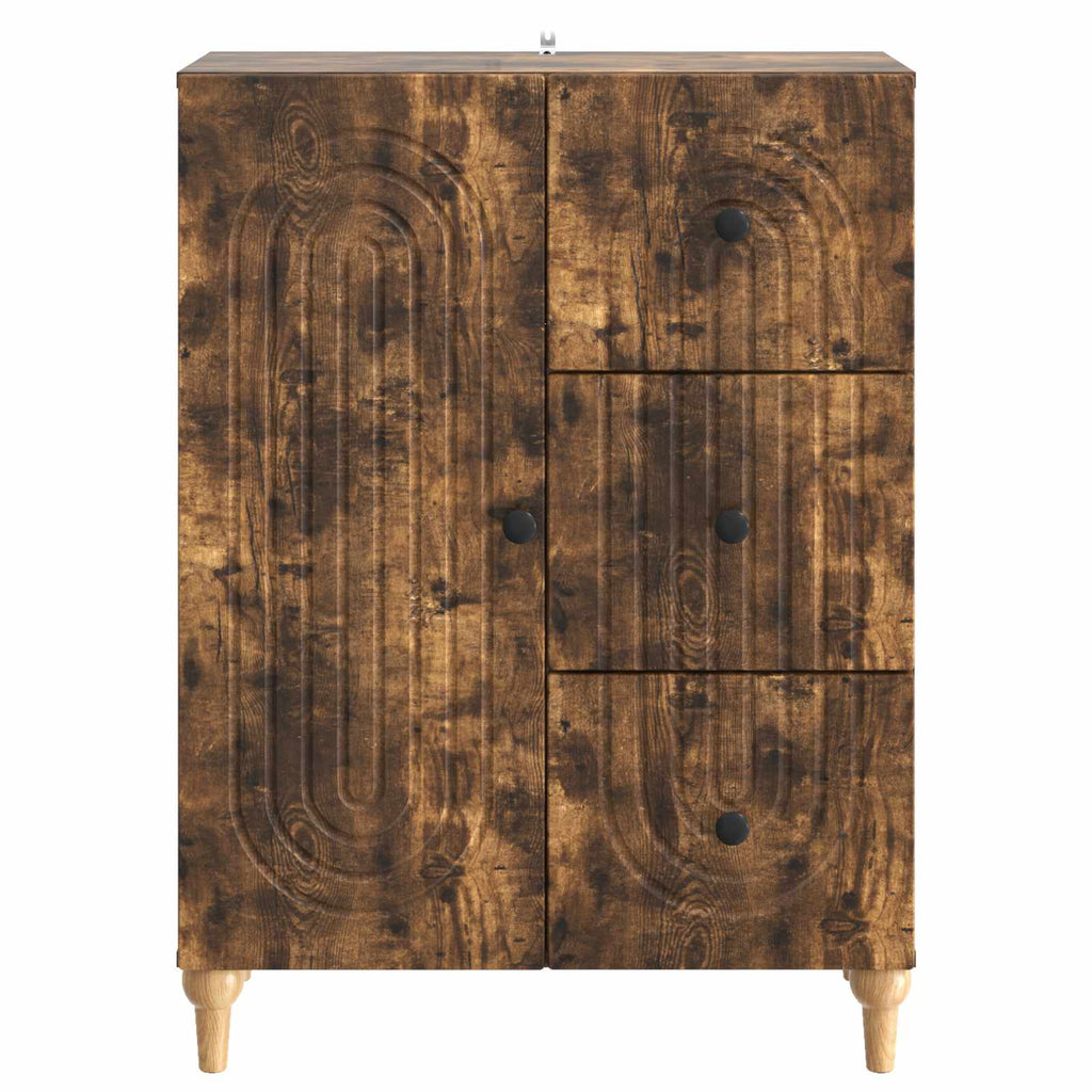 vidaXL Bufet Dąb wędzony 66 x 34,5 x 90 cm Drewno inżynieryjne