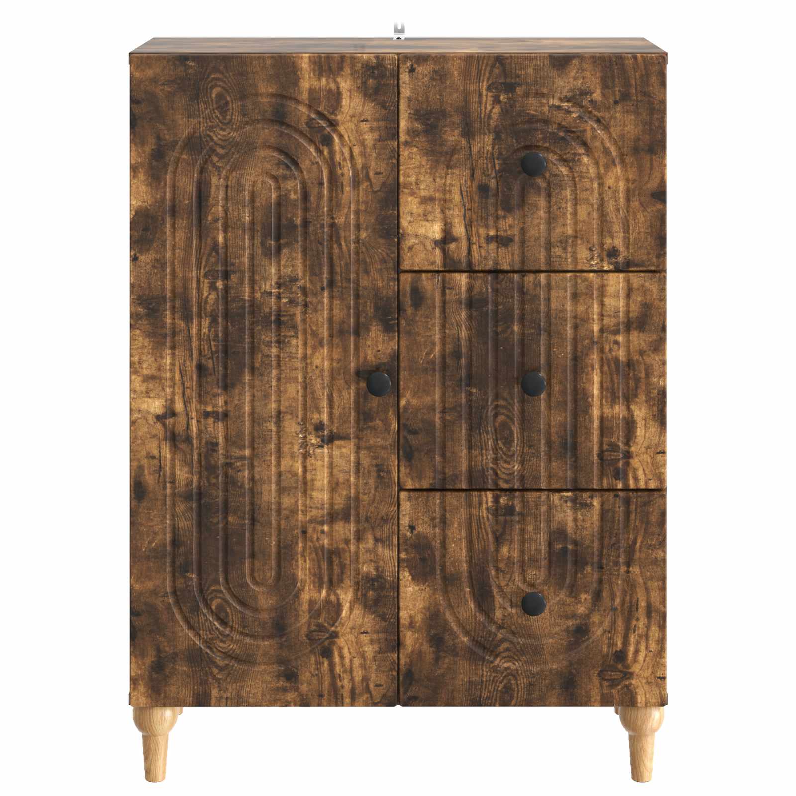 vidaXL Bufet Dąb wędzony 66 x 34,5 x 90 cm Drewno inżynieryjne
