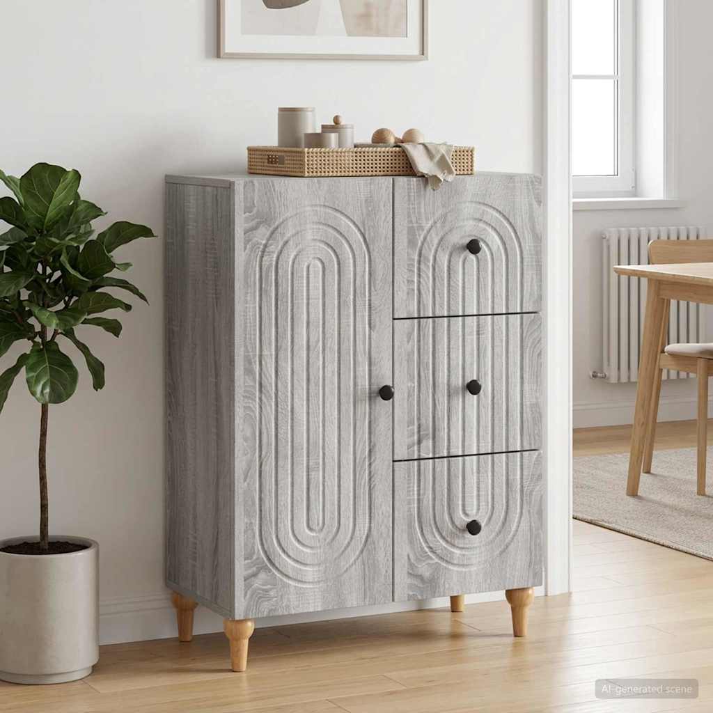 vidaXL Bufet Szary Sonoma 66 x 34,5 x 90 cm Drewno inżynieryjne