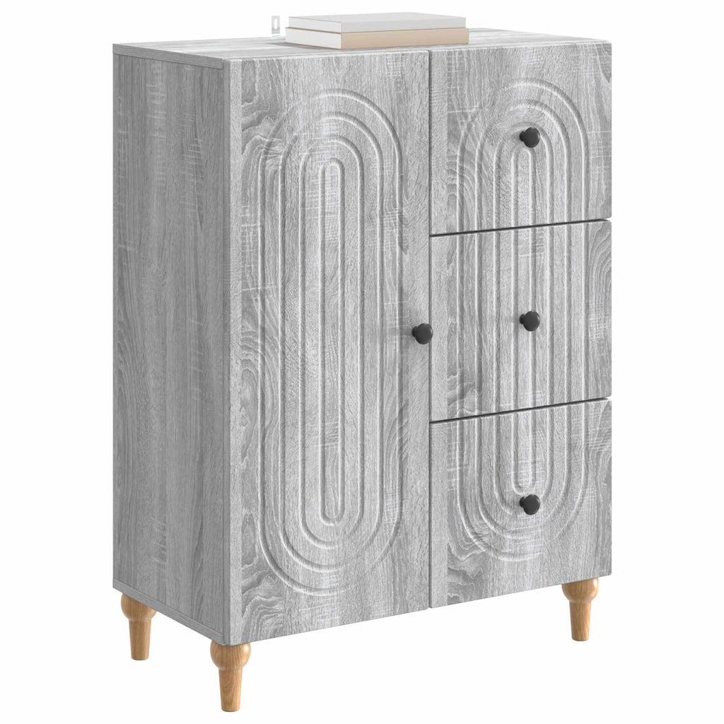 vidaXL Bufet Szary Sonoma 66 x 34,5 x 90 cm Drewno inżynieryjne