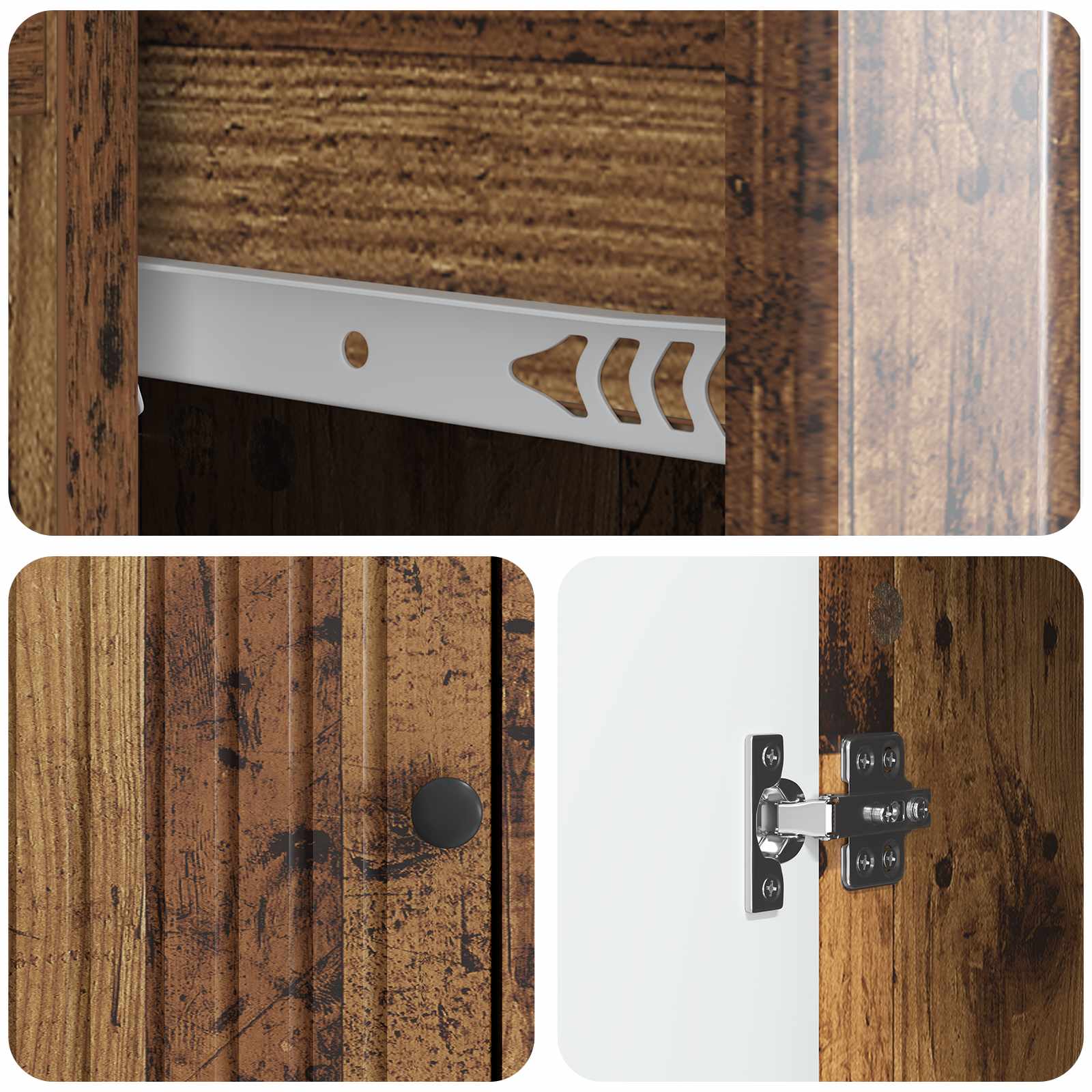 vidaXL Bufet Stare drewno 66 x 34,5 x 90 cm Drewno inżynieryjne