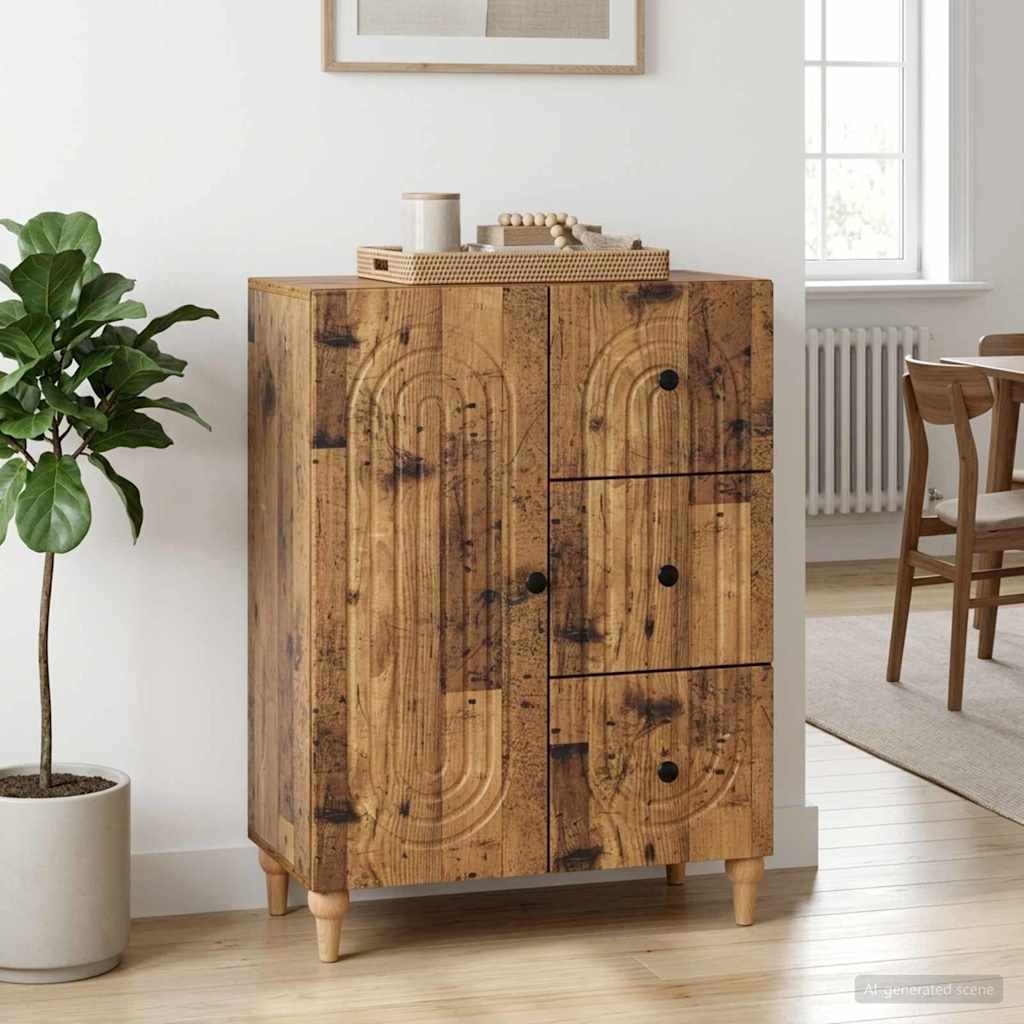 vidaXL Bufet Stare drewno 66 x 34,5 x 90 cm Drewno inżynieryjne
