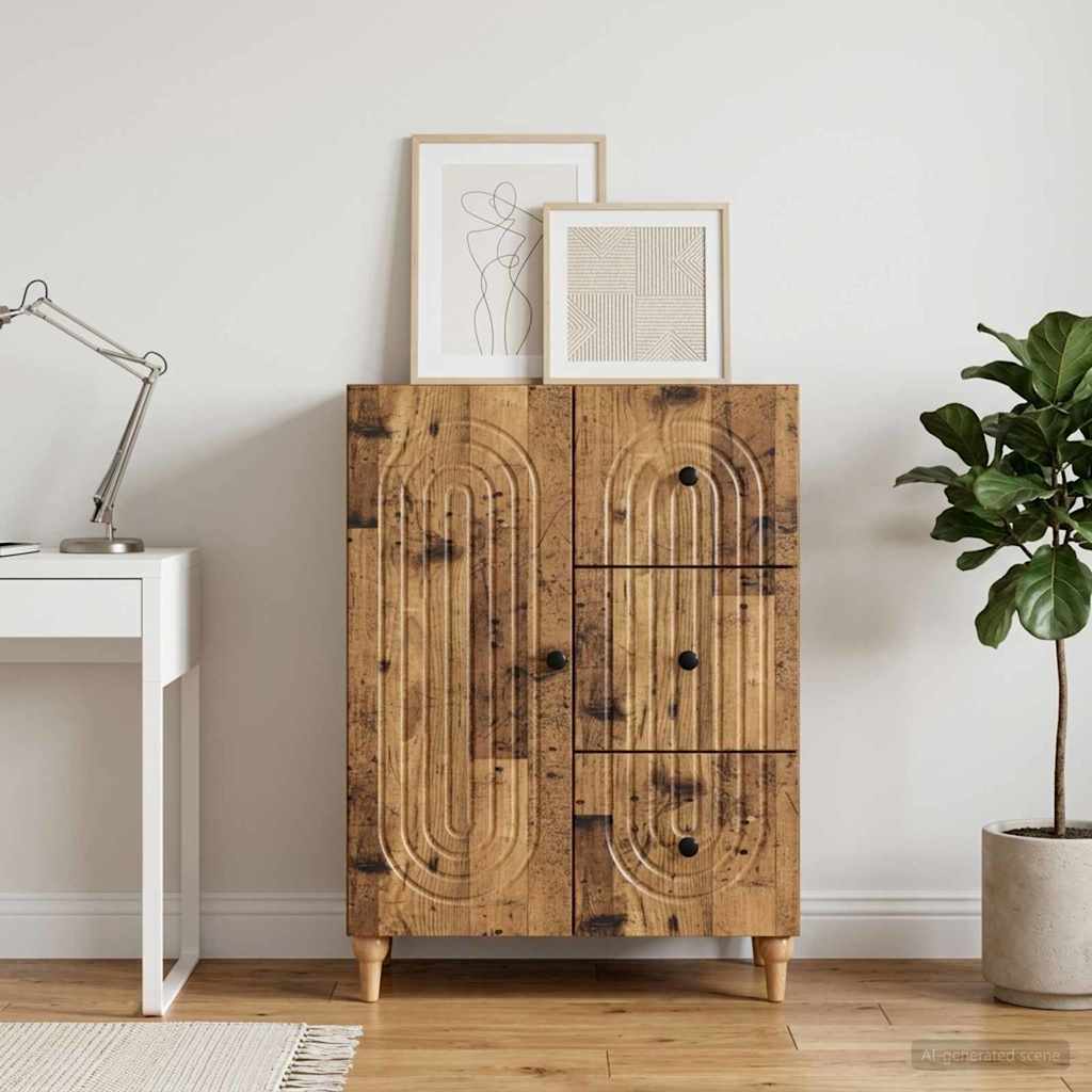 vidaXL Bufet Stare drewno 66 x 34,5 x 90 cm Drewno inżynieryjne
