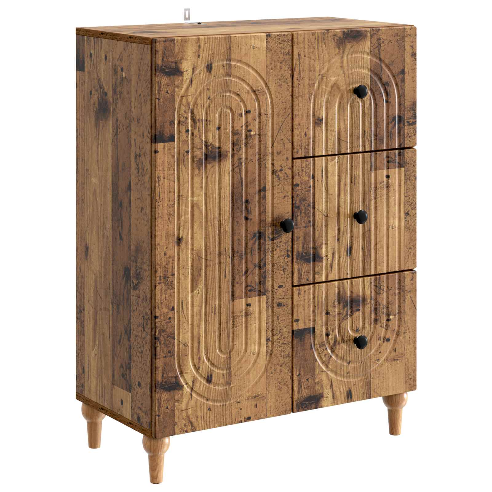 vidaXL Bufet Stare drewno 66 x 34,5 x 90 cm Drewno inżynieryjne