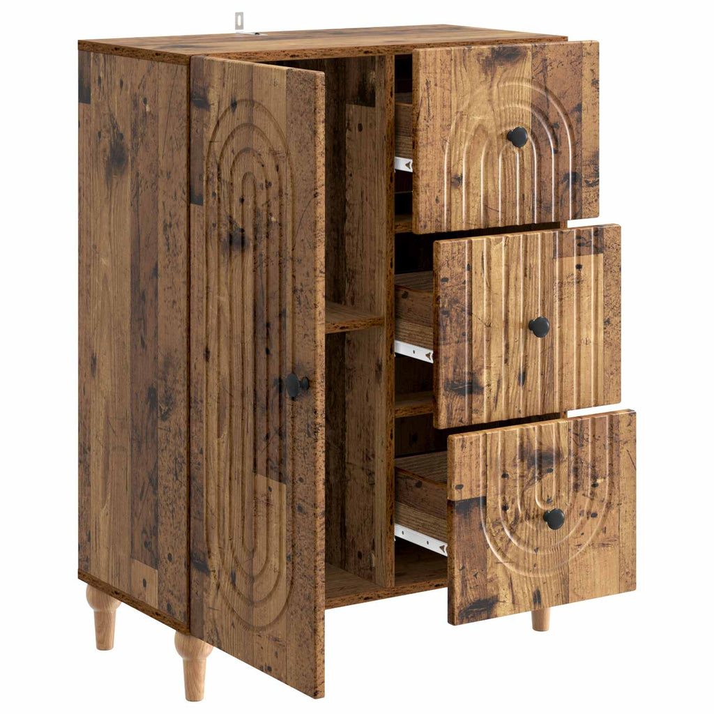 vidaXL Bufet Stare drewno 66 x 34,5 x 90 cm Drewno inżynieryjne