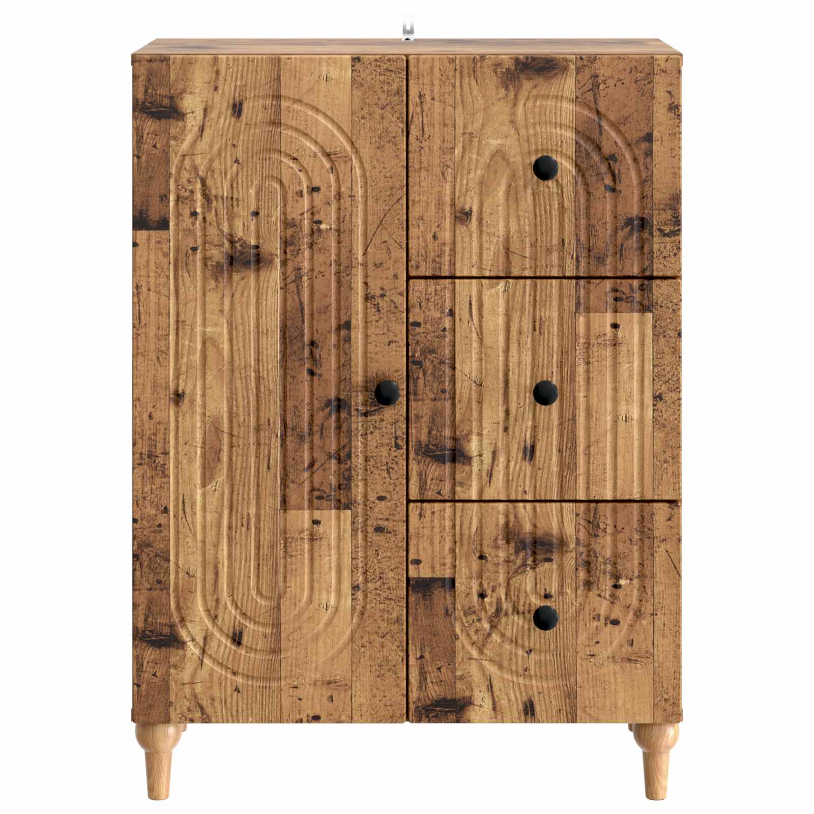 vidaXL Bufet Stare drewno 66 x 34,5 x 90 cm Drewno inżynieryjne
