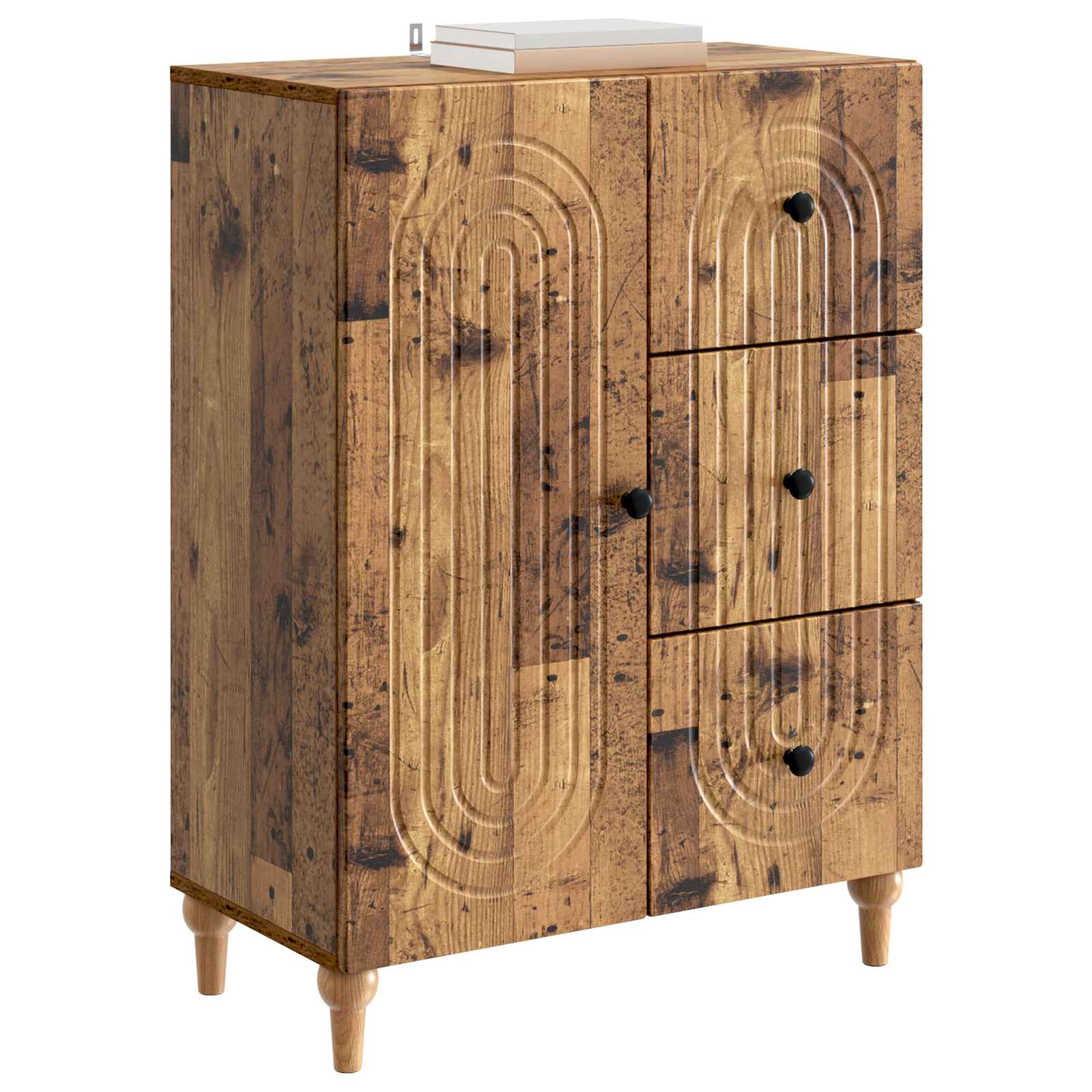 vidaXL Bufet Stare drewno 66 x 34,5 x 90 cm Drewno inżynieryjne