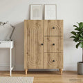 vidaXL Bufet Dąb artisan 66 x 34,5 x 90 cm Drewno inżynieryjne