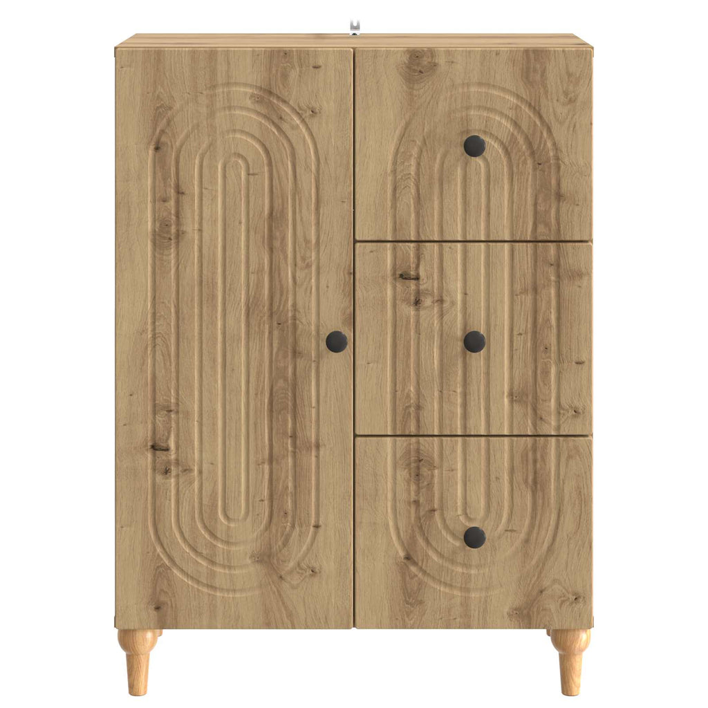 vidaXL Bufet Dąb artisan 66 x 34,5 x 90 cm Drewno inżynieryjne