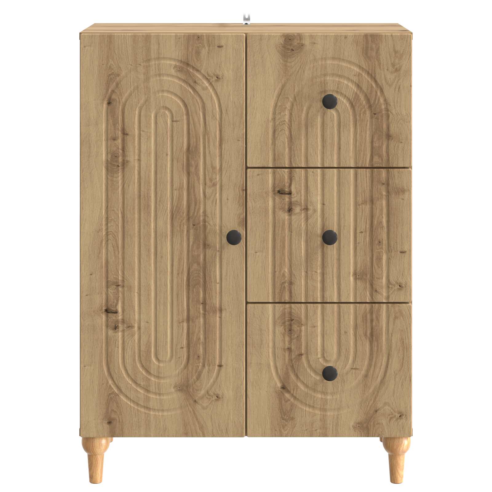 vidaXL Bufet Dąb artisan 66 x 34,5 x 90 cm Drewno inżynieryjne