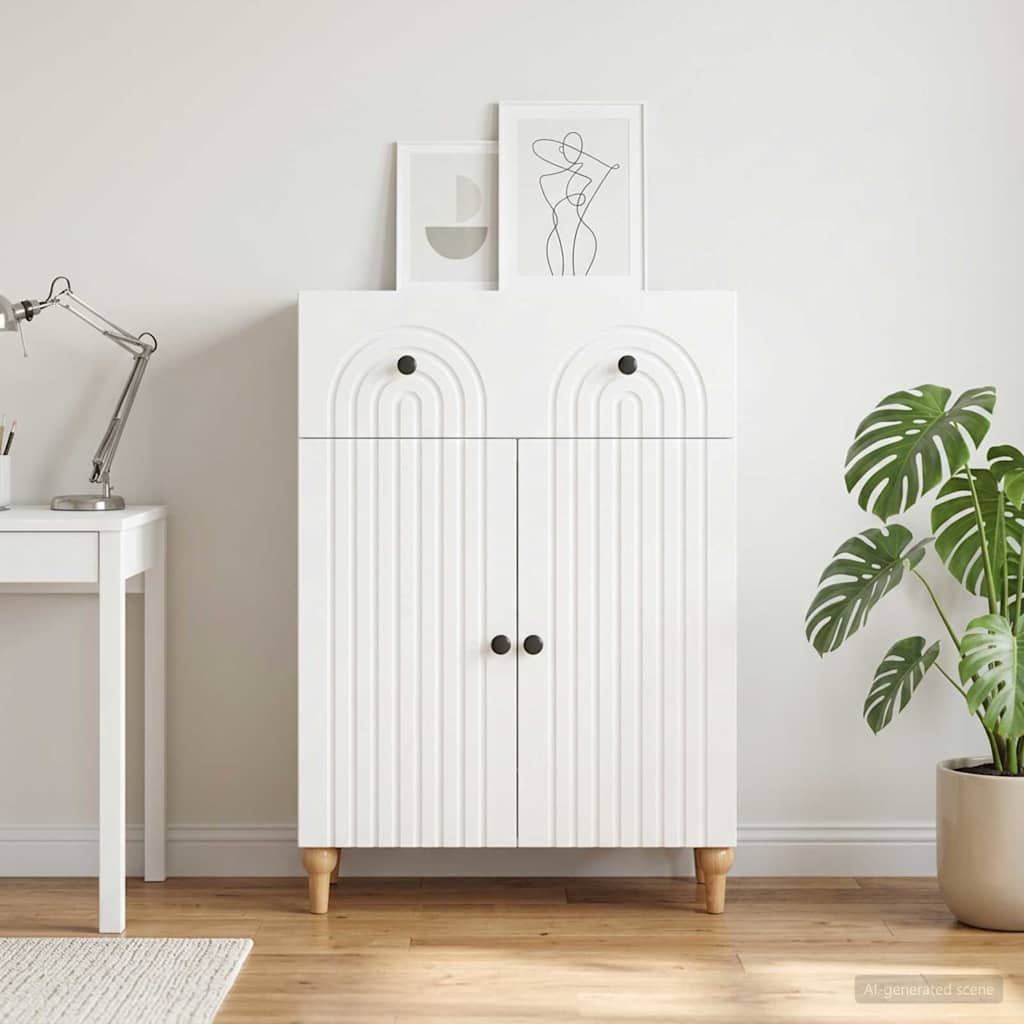 vidaXL Bufet Biały 66 x 34,5 x 90 cm Drewno inżynieryjne
