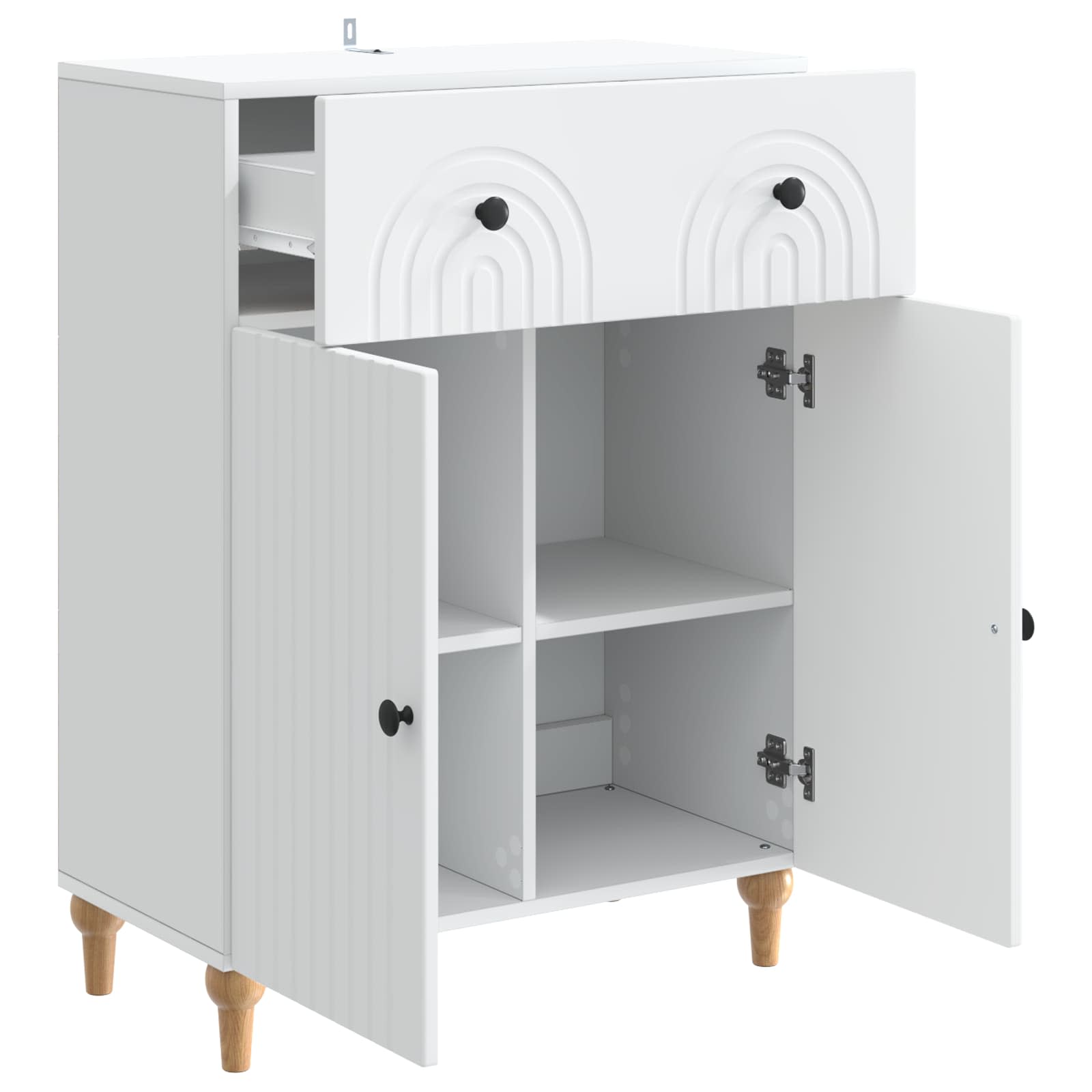 vidaXL Bufet Biały 66 x 34,5 x 90 cm Drewno inżynieryjne