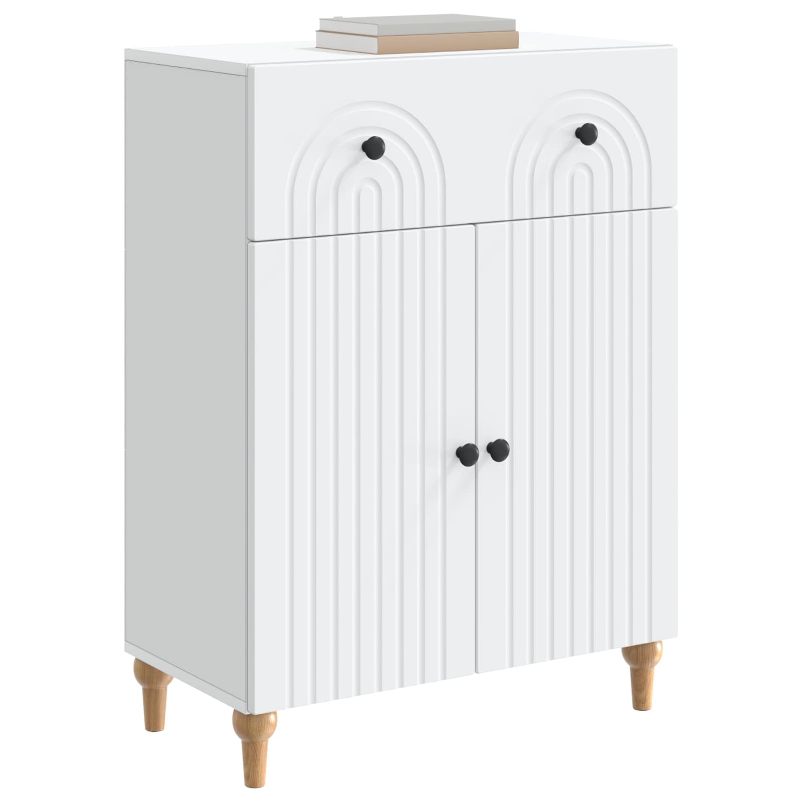 vidaXL Bufet Biały 66 x 34,5 x 90 cm Drewno inżynieryjne