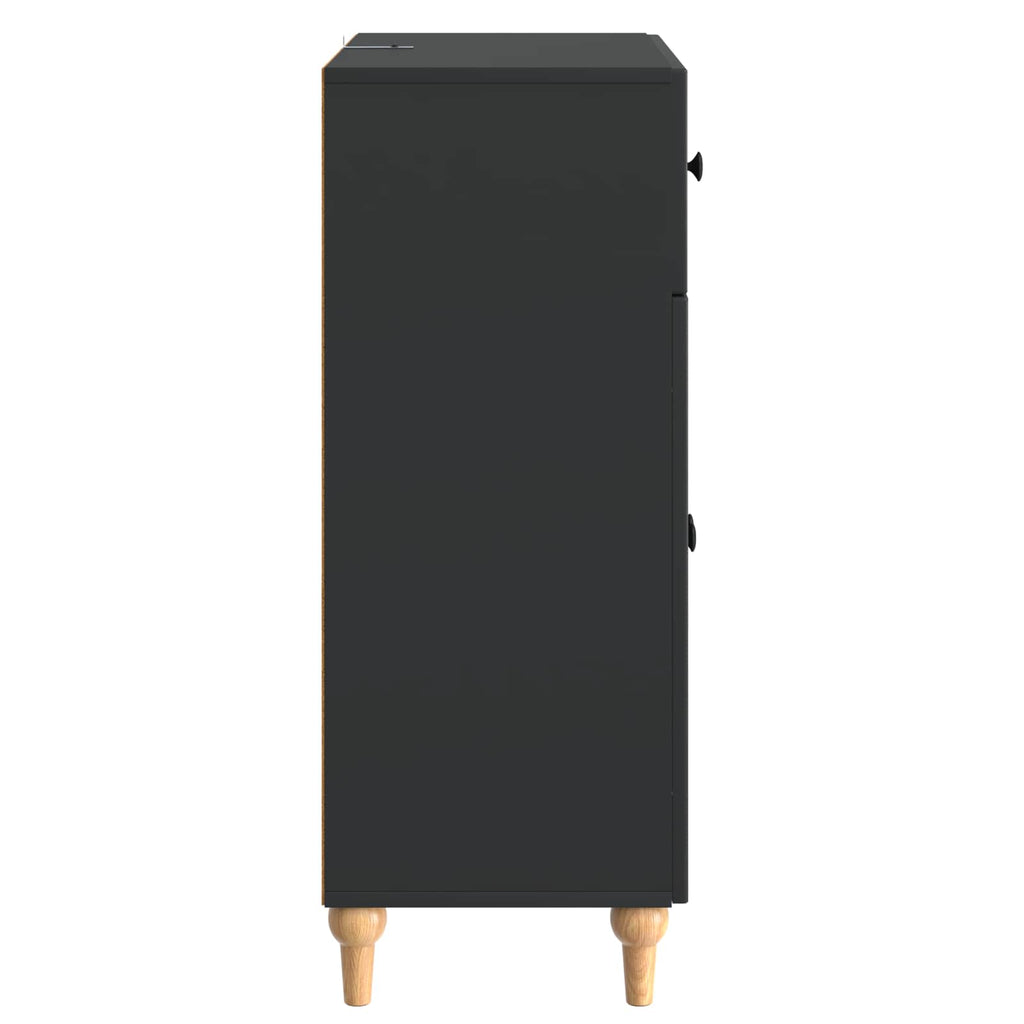 vidaXL Bufet z szufladą Czarny 66 x 34,5 x 90 cm Drewno inżynieryjne
