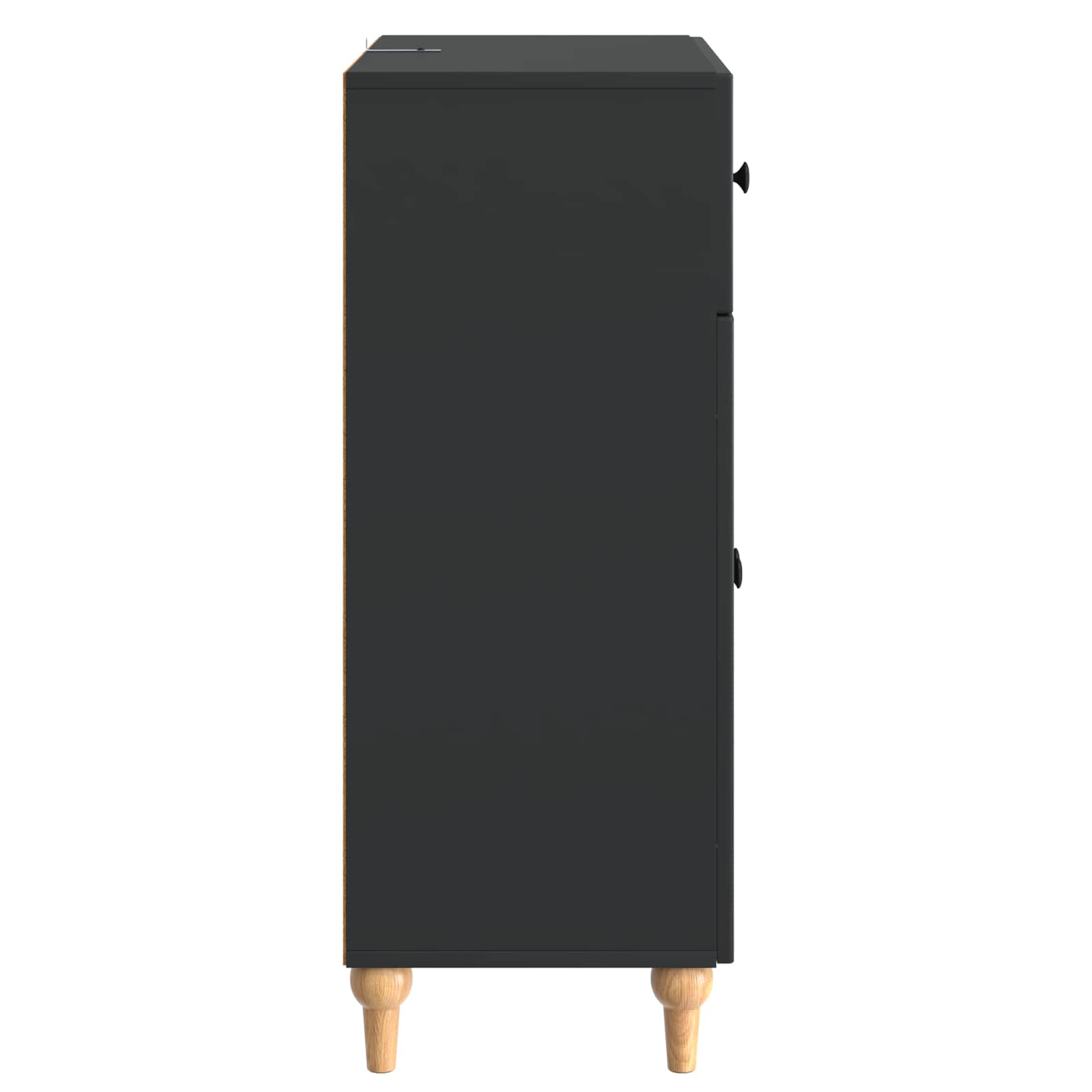 vidaXL Bufet z szufladą Czarny 66 x 34,5 x 90 cm Drewno inżynieryjne