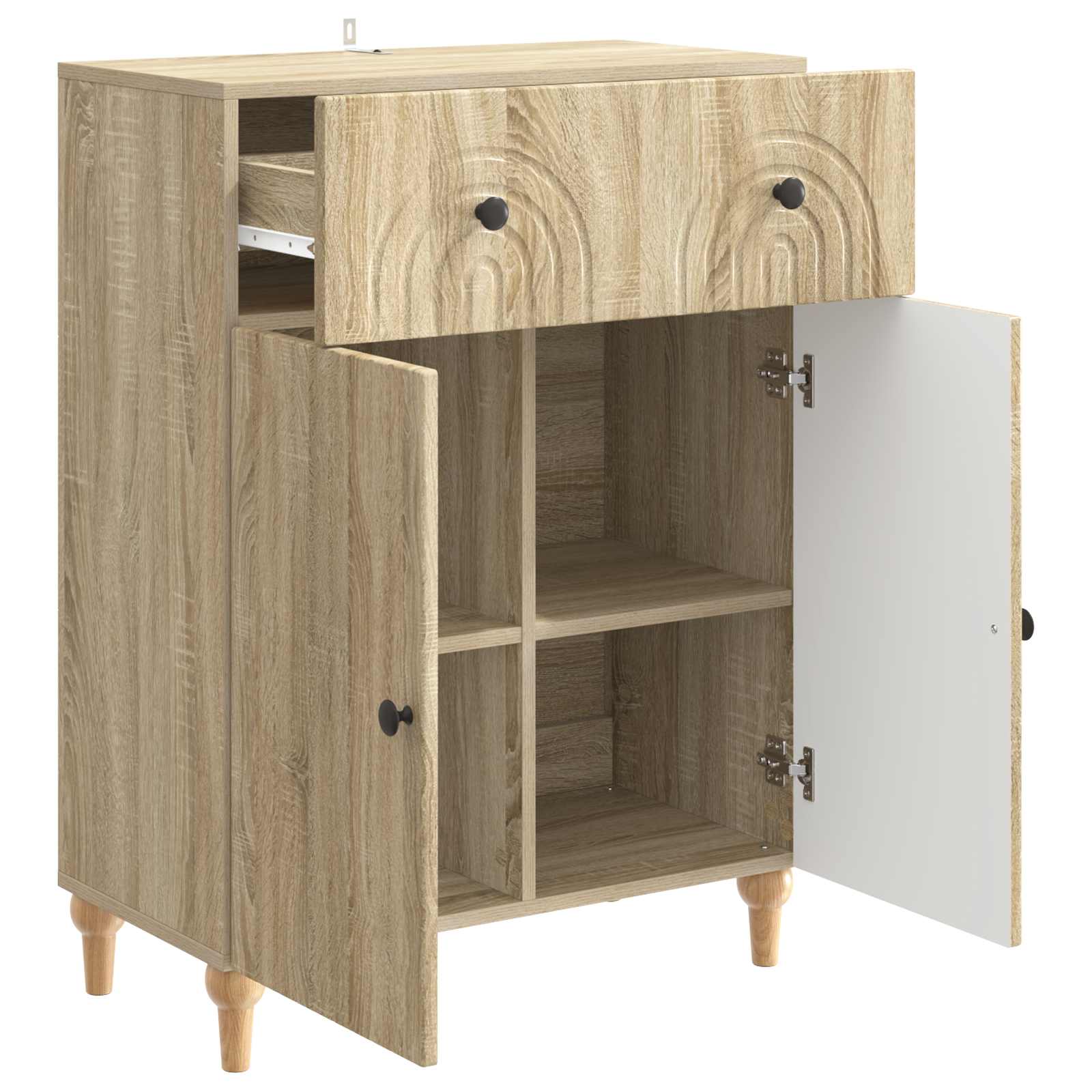 vidaXL Bufet dąb Sonoma 66 x 34,5 x 90 cm Drewno inżynieryjne