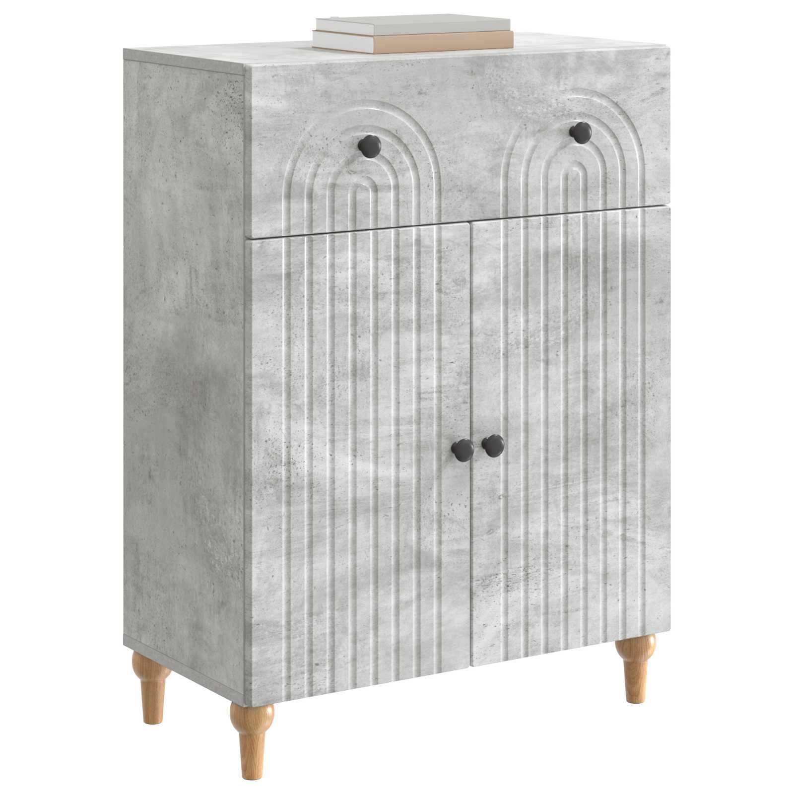 vidaXL Bufet Betonowy szary 66 x 34,5 x 90 cm Drewno inżynieryjne