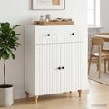 vidaXL Bufet Biały wysoki połysk 66 x 34,5 x 90 cm Drewno inżynieryjne