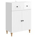 vidaXL Bufet Biały wysoki połysk 66 x 34,5 x 90 cm Drewno inżynieryjne