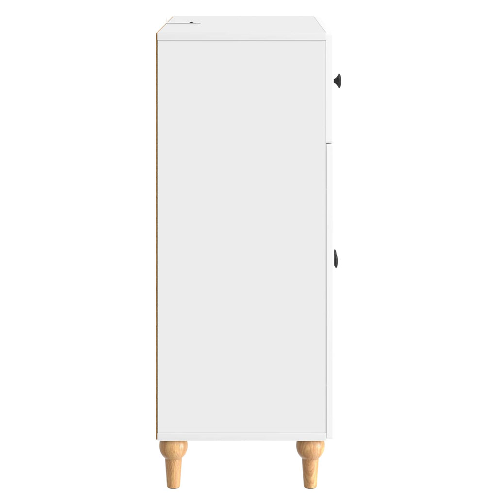 vidaXL Bufet Biały wysoki połysk 66 x 34,5 x 90 cm Drewno inżynieryjne