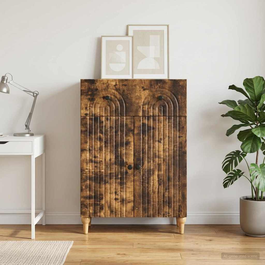 vidaXL Bufet Dąb wędzony 66 x 34,5 x 90 cm Drewno inżynieryjne