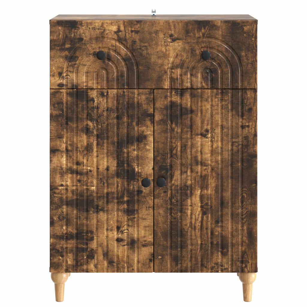 vidaXL Bufet Dąb wędzony 66 x 34,5 x 90 cm Drewno inżynieryjne