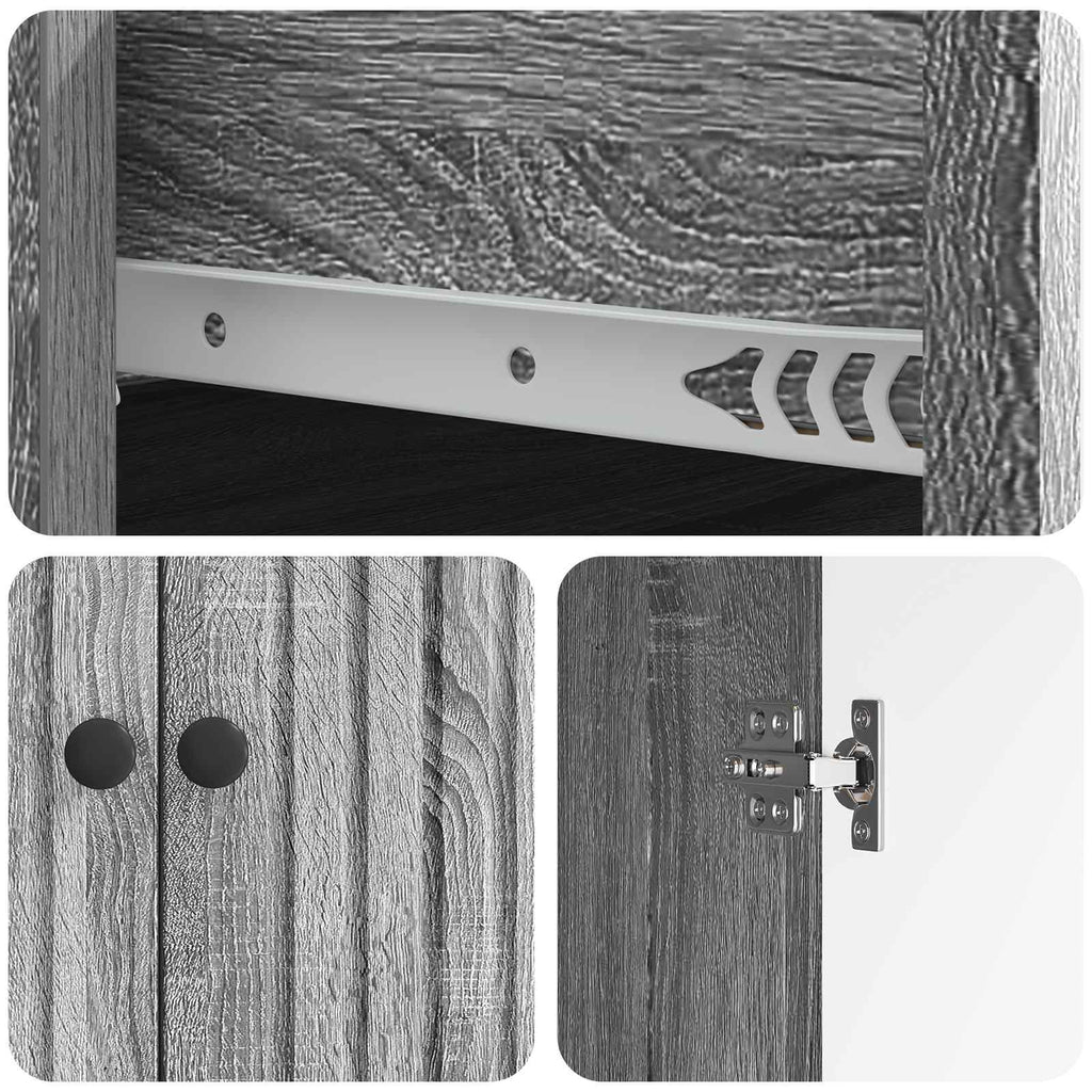 vidaXL Bufet Szary Sonoma 66 x 34,5 x 90 cm Drewno inżynieryjne