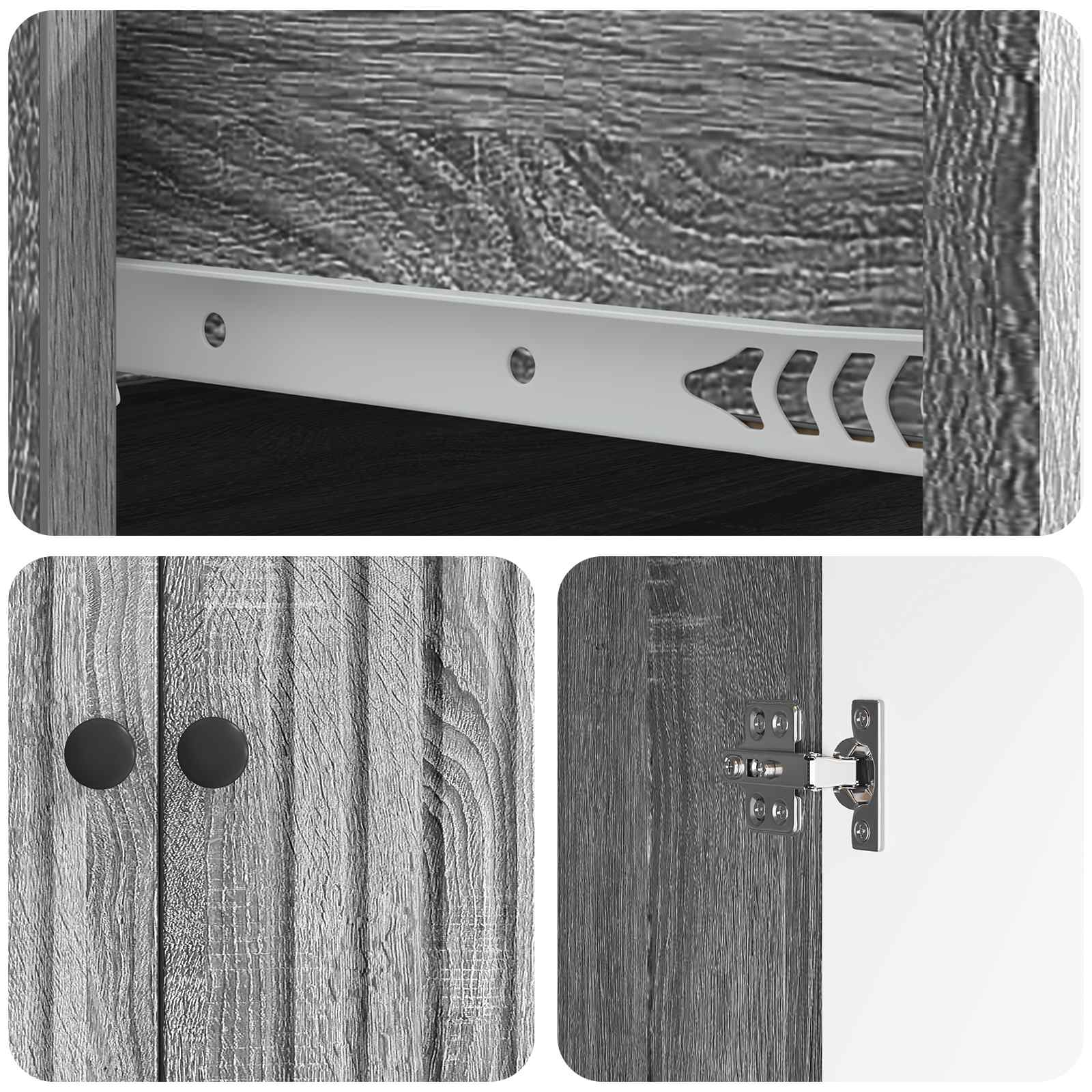 vidaXL Bufet Szary Sonoma 66 x 34,5 x 90 cm Drewno inżynieryjne