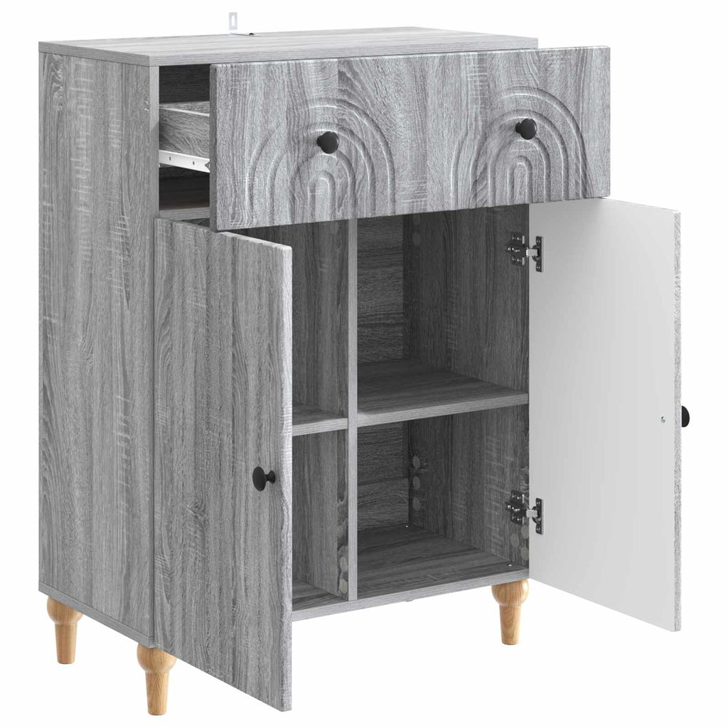 vidaXL Bufet Szary Sonoma 66 x 34,5 x 90 cm Drewno inżynieryjne