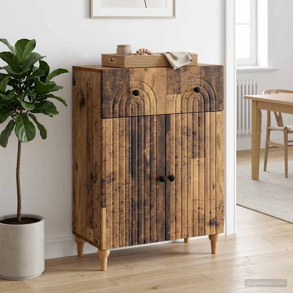 vidaXL Bufet Stare drewno 66 x 34,5 x 90 cm Drewno inżynieryjne