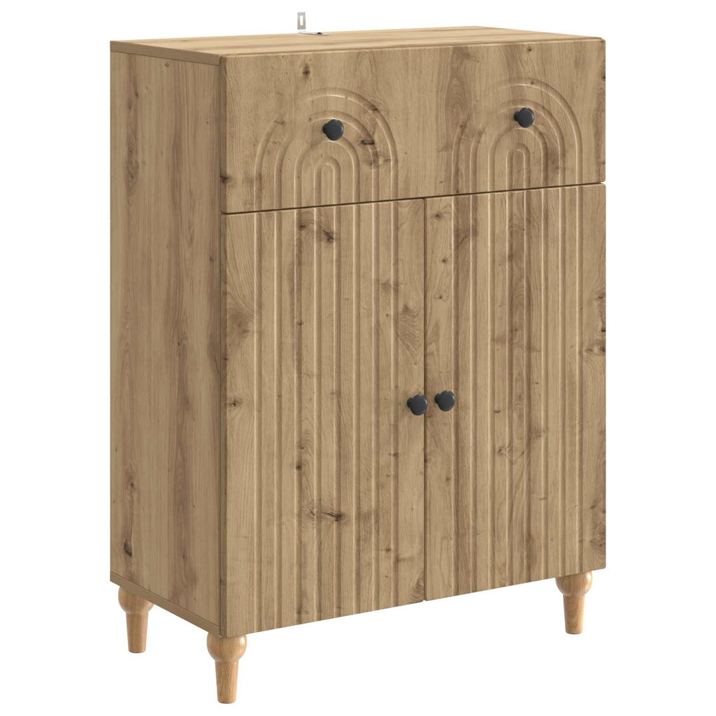 vidaXL Bufet Dąb artisan 66 x 34,5 x 90 cm Drewno inżynieryjne