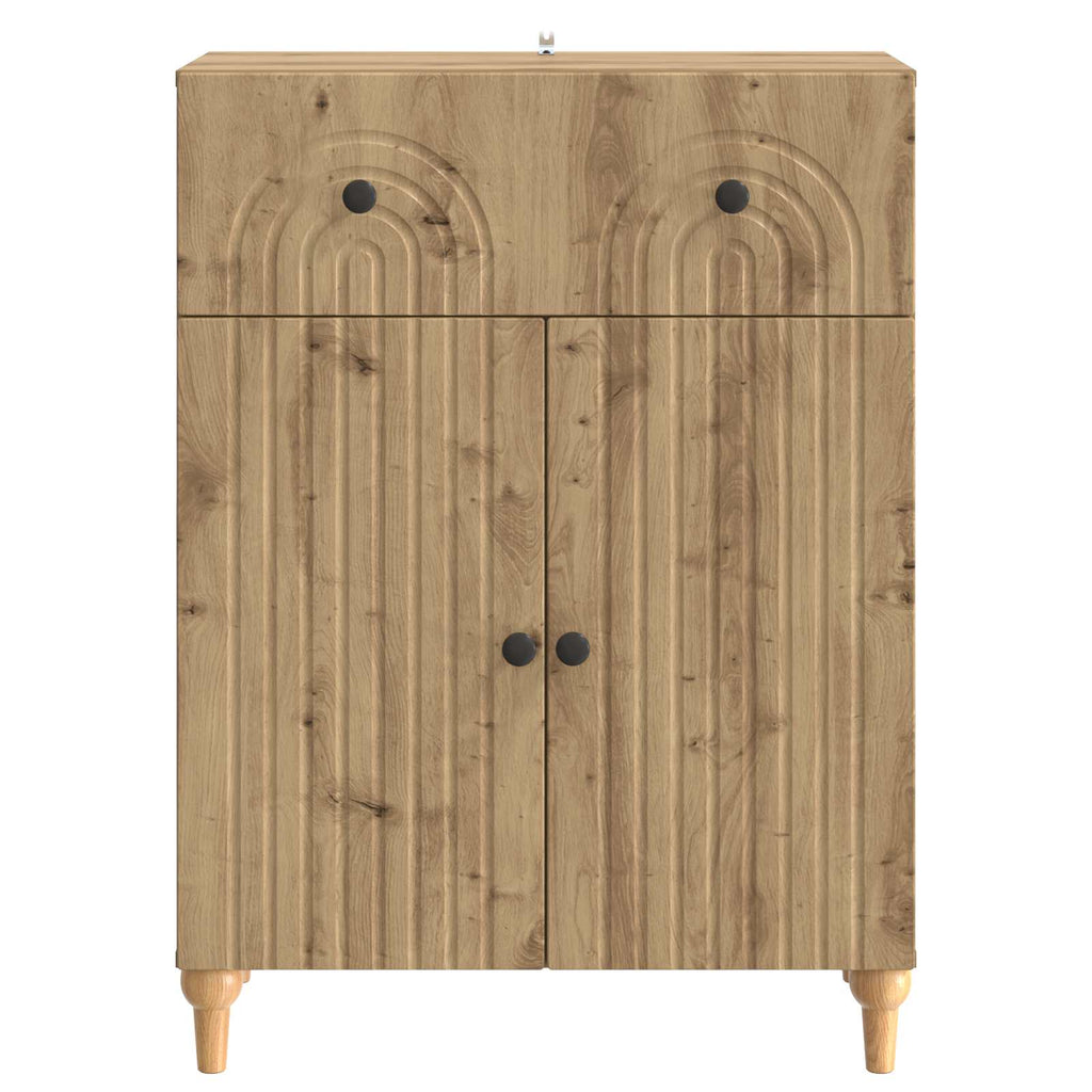 vidaXL Bufet Dąb artisan 66 x 34,5 x 90 cm Drewno inżynieryjne
