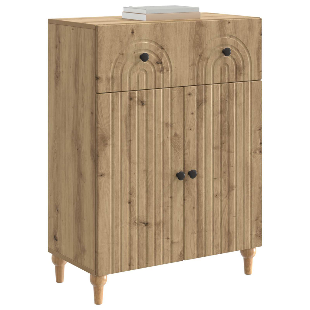 vidaXL Bufet Dąb artisan 66 x 34,5 x 90 cm Drewno inżynieryjne