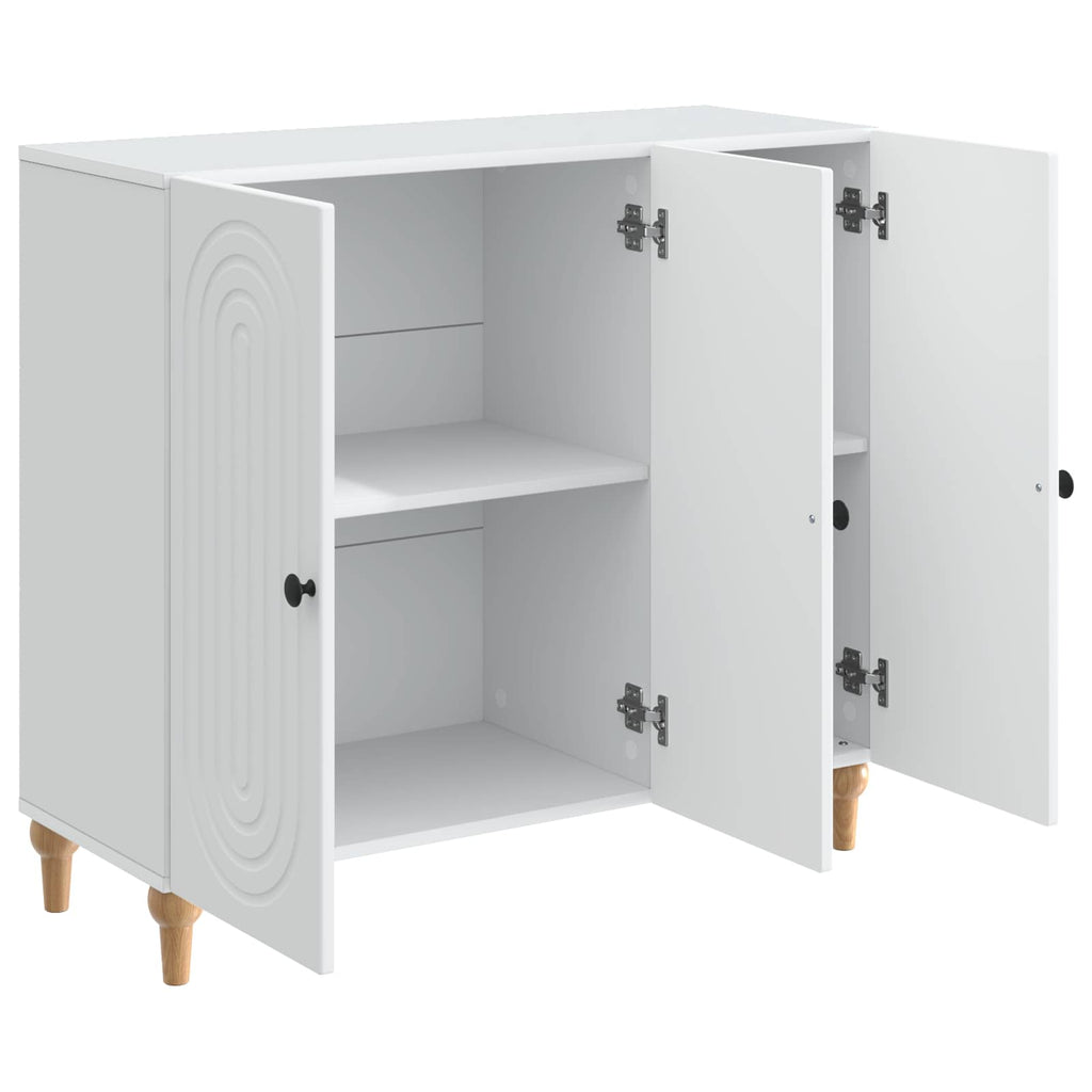 vidaXL Bufet Biały 89 x 34,5 x 80 cm Drewno inżynieryjne